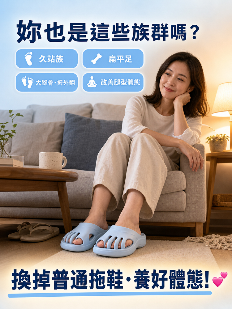【拇外翻矫正】五指分离足弓支撑拖鞋