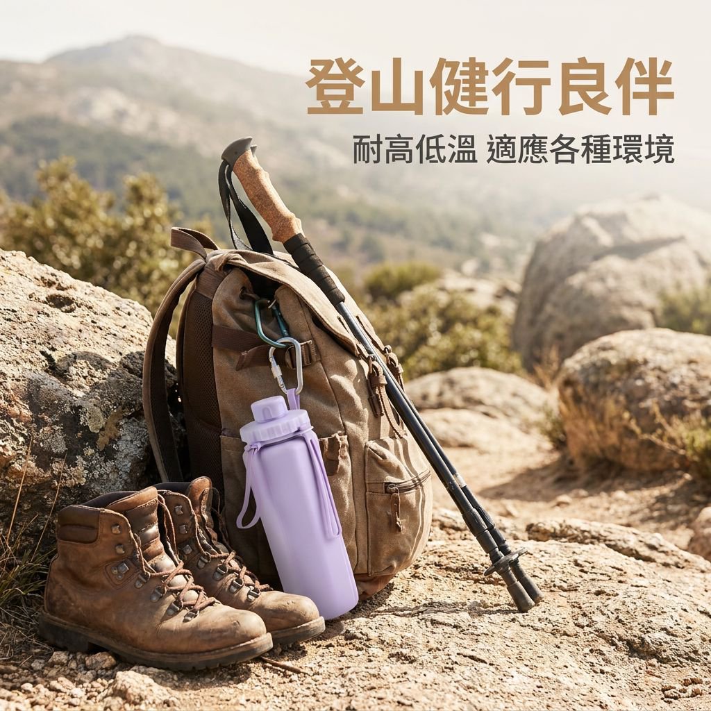 便攜矽膠伸縮水杯適合戶外旅行