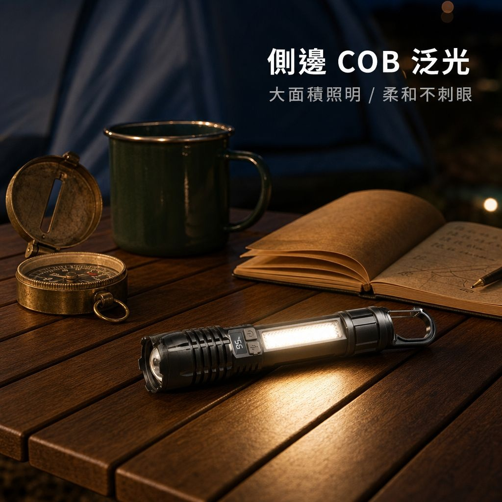 JMY-白激光變焦高亮手電筒