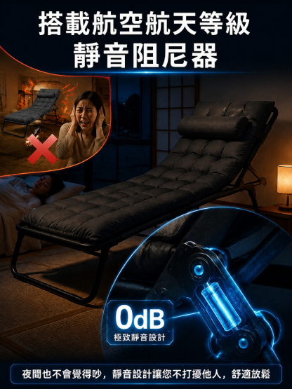 零重力雲感氣囊折疊躺椅