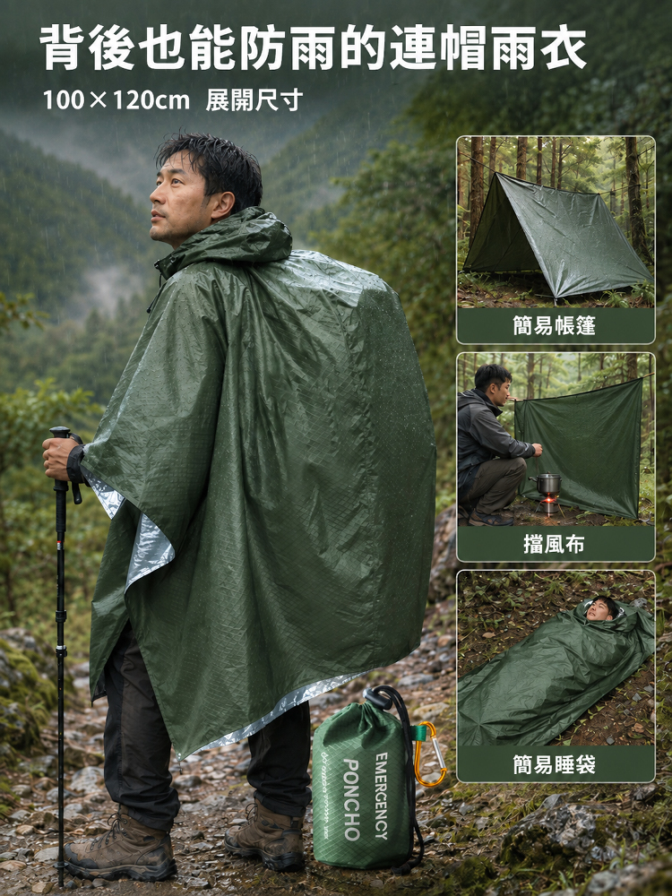 戶外緊急保溫雨衣