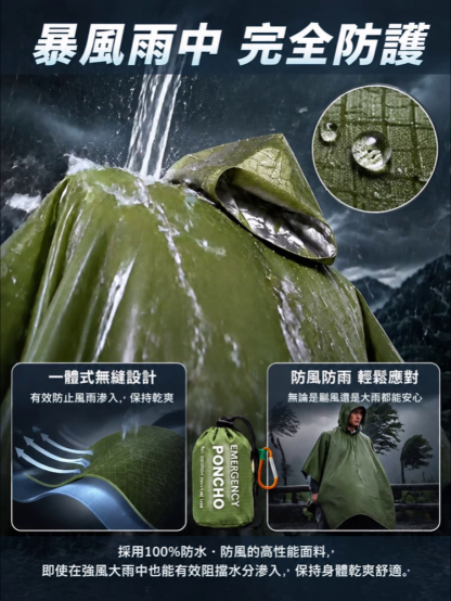 戶外緊急保溫雨衣