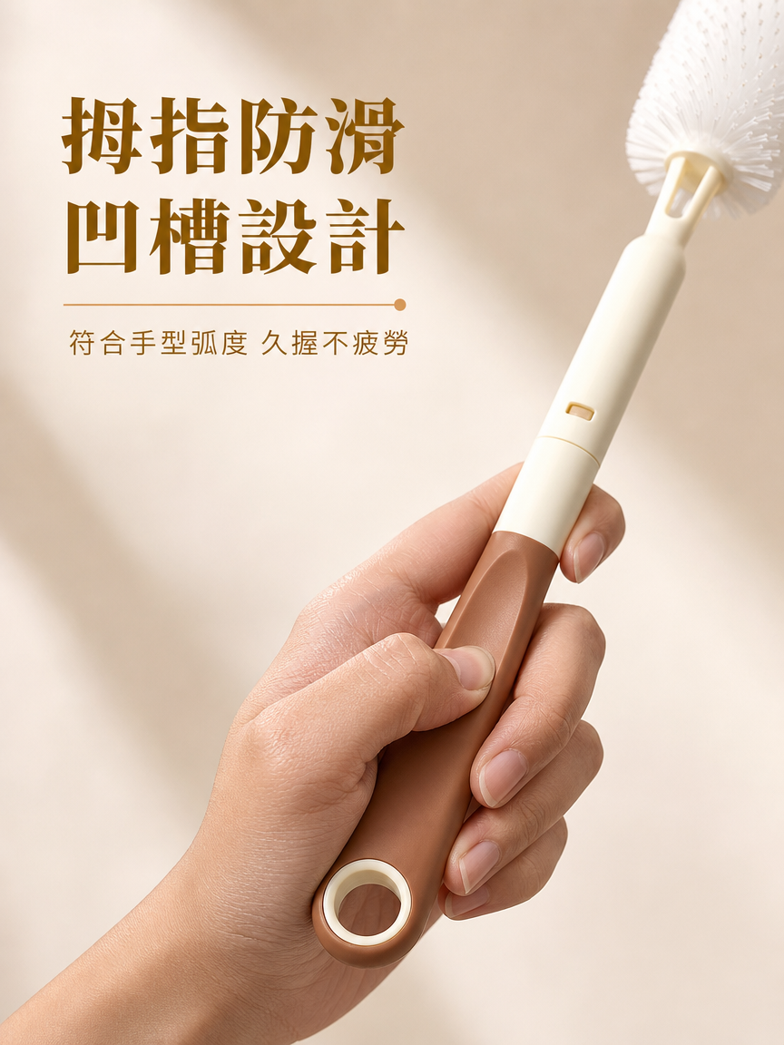 奶瓶刷柔軟刷頭不傷奶瓶展示