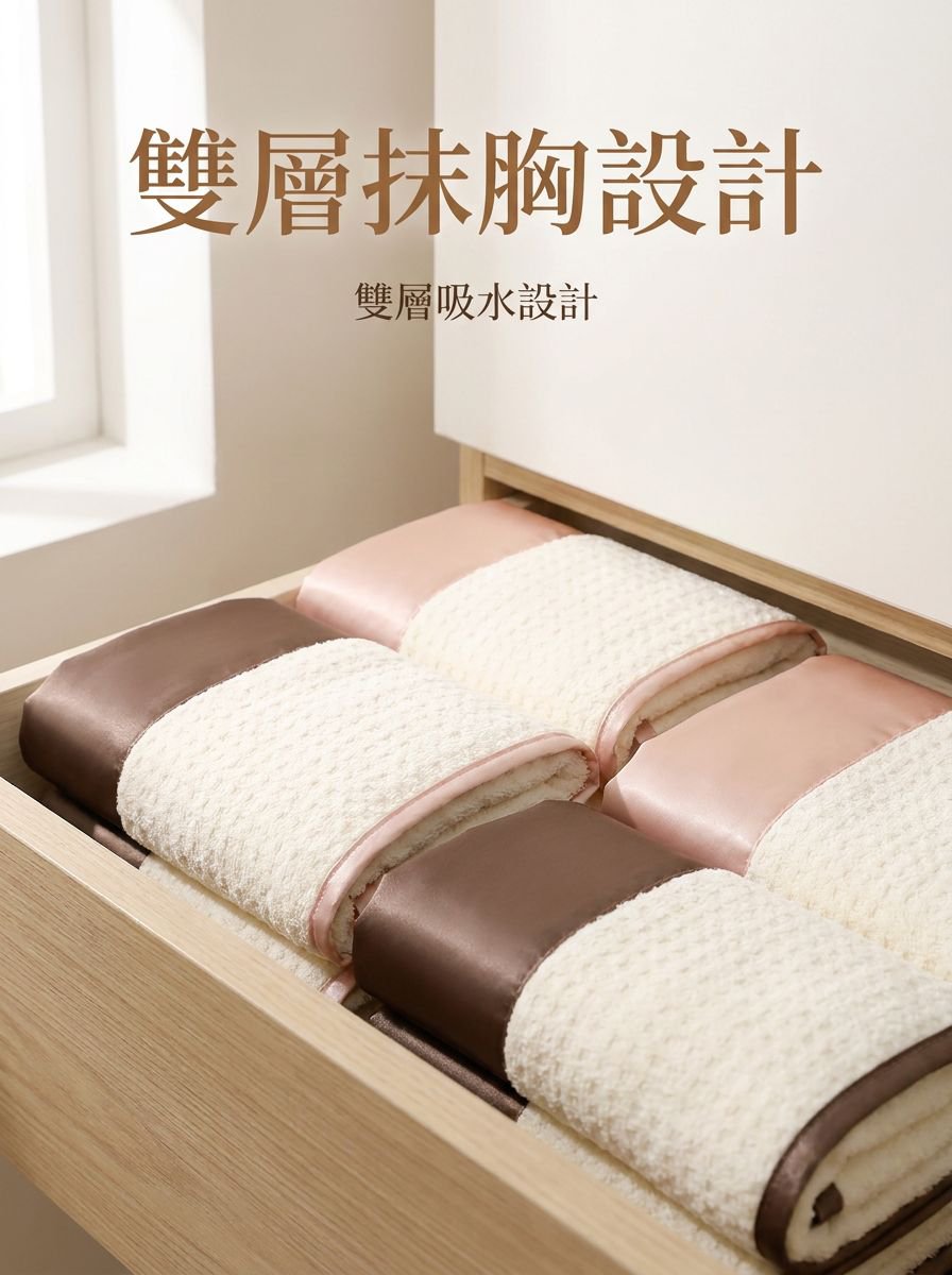 雙層抹胸浴裙適合各種場合