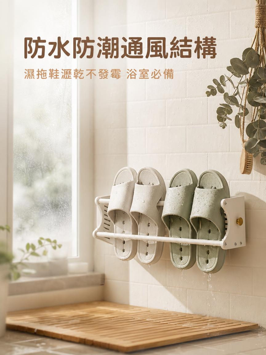適用於玄關的磁吸拖鞋收納架