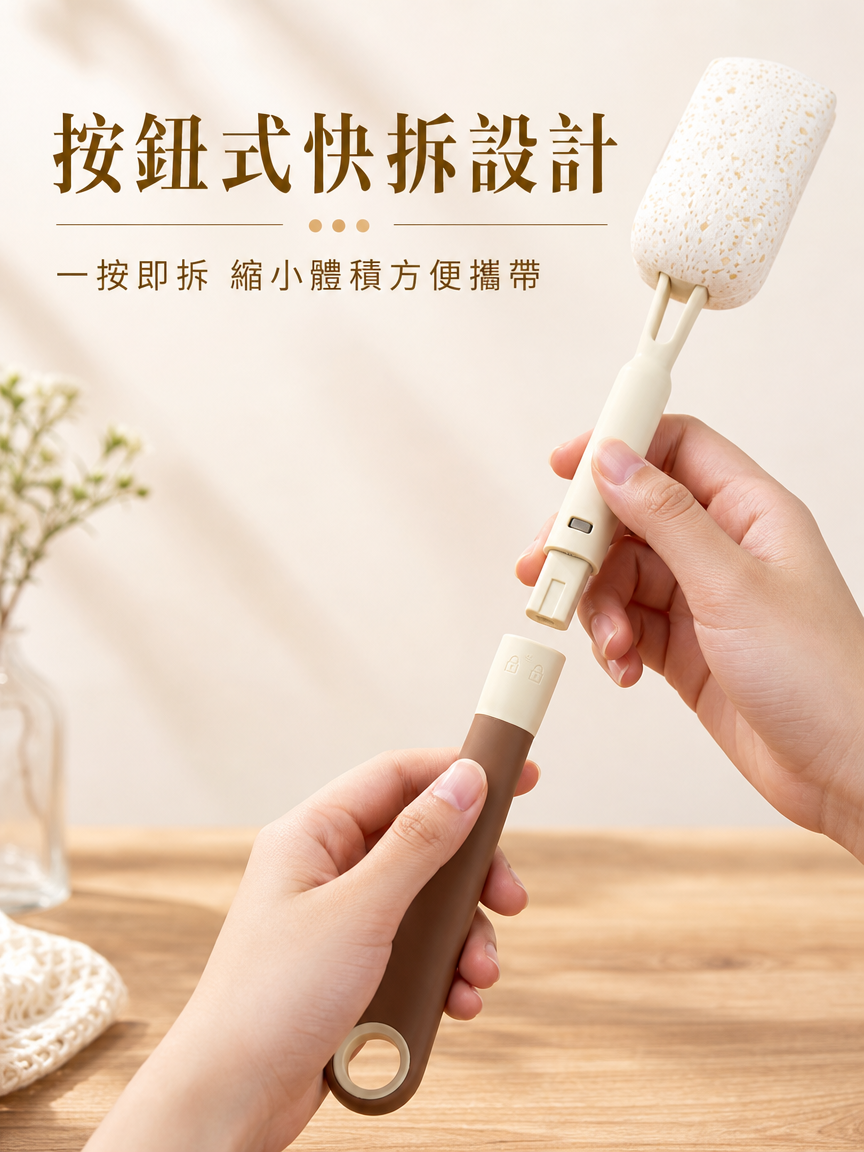 木漿棉奶瓶刷深層去污效果