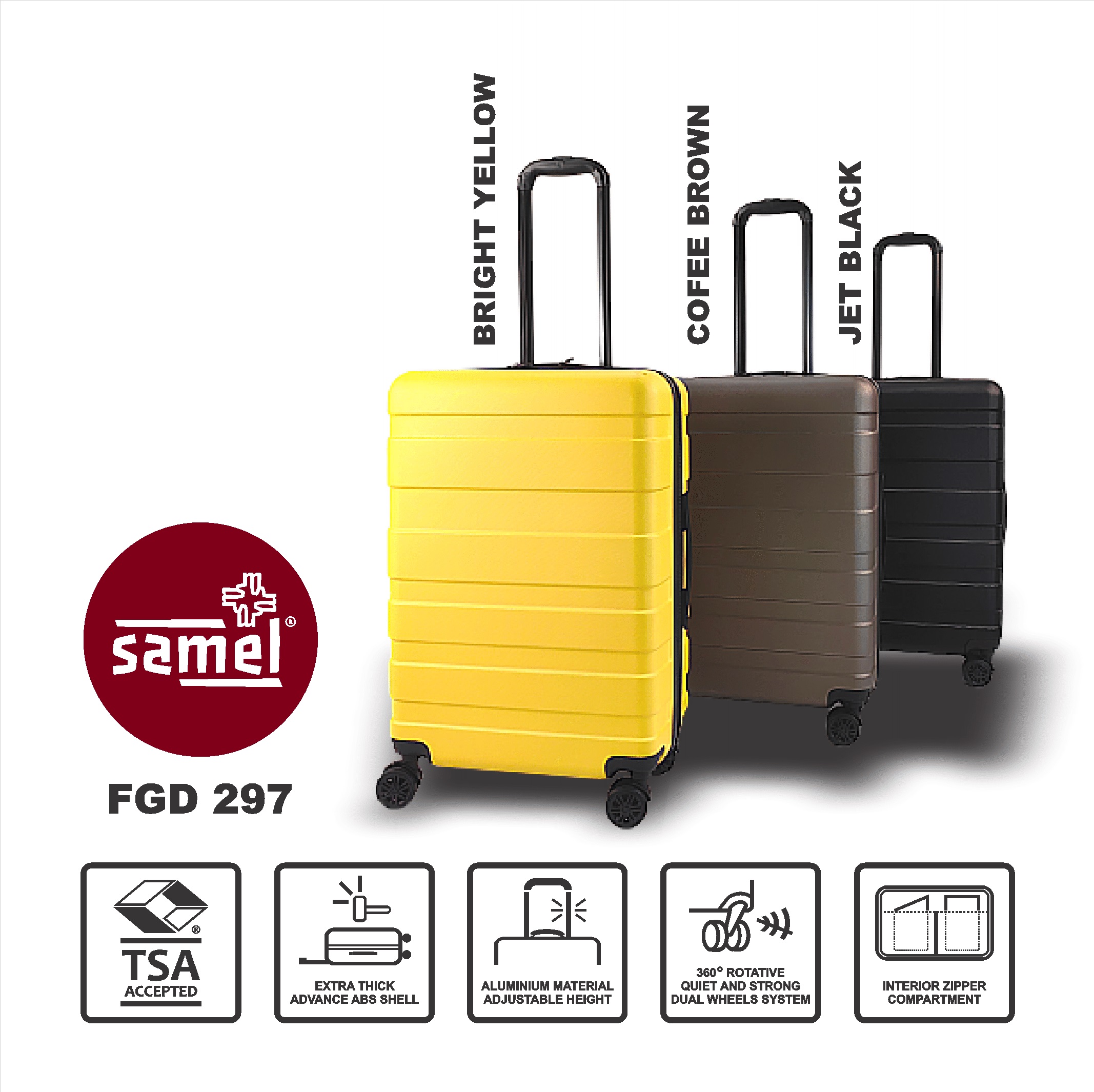 SAMEL 20" FGD 297 JAPANESE CONCEPT EXTRA THICK LUGGAGE