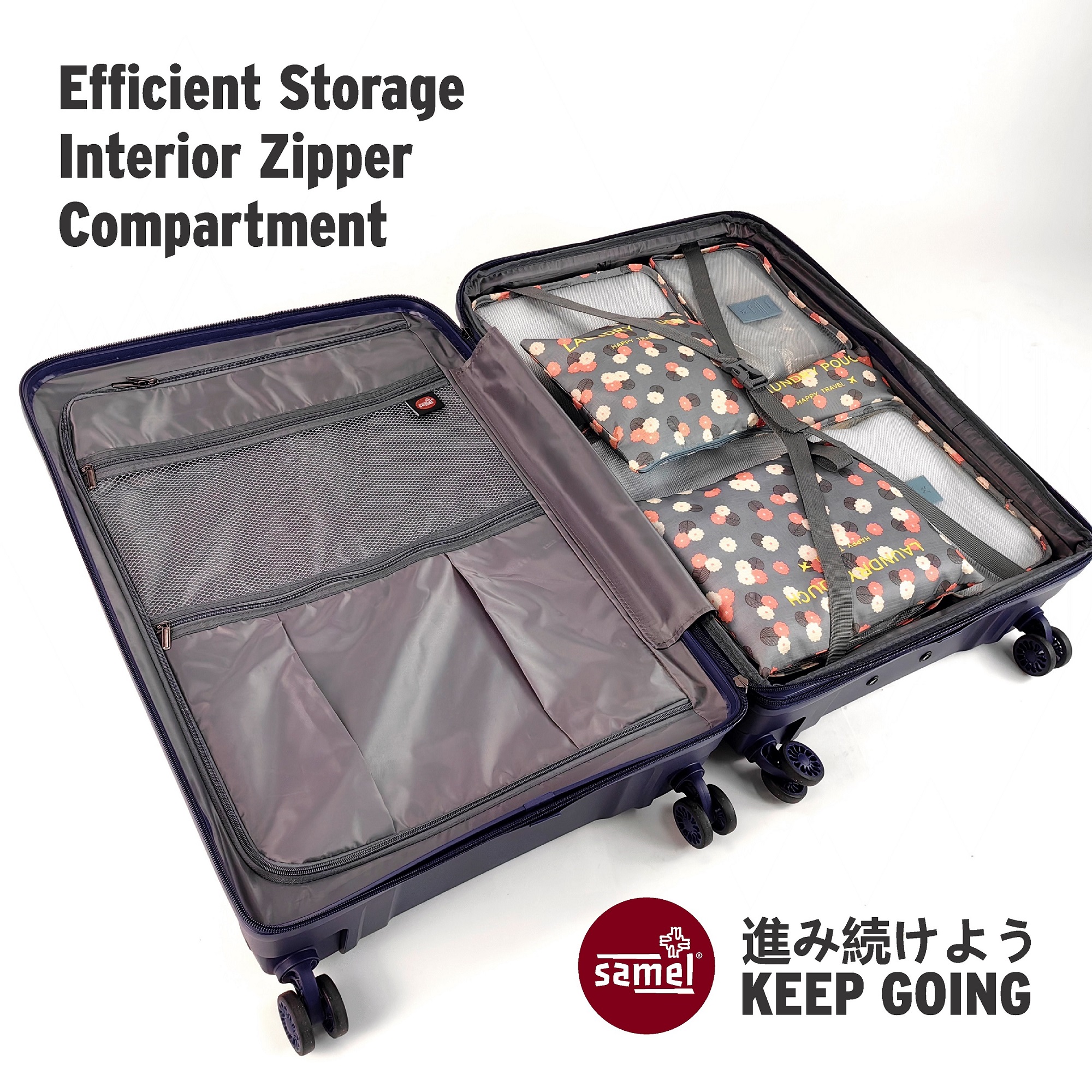 SAMEL 20" FGD 383 JAPANESES CONCEPT EXPANDABLE ANTI THEFT ZIPPER PP LUGGAGE