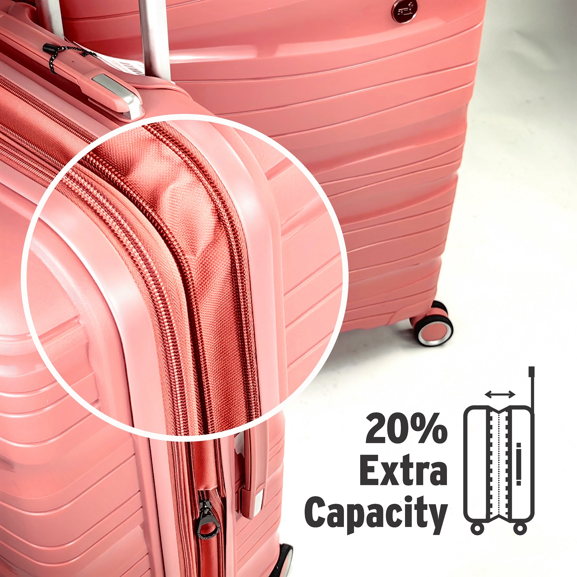 SAMEL 20" FGD 383 JAPANESES CONCEPT EXPANDABLE ANTI THEFT ZIPPER PP LUGGAGE