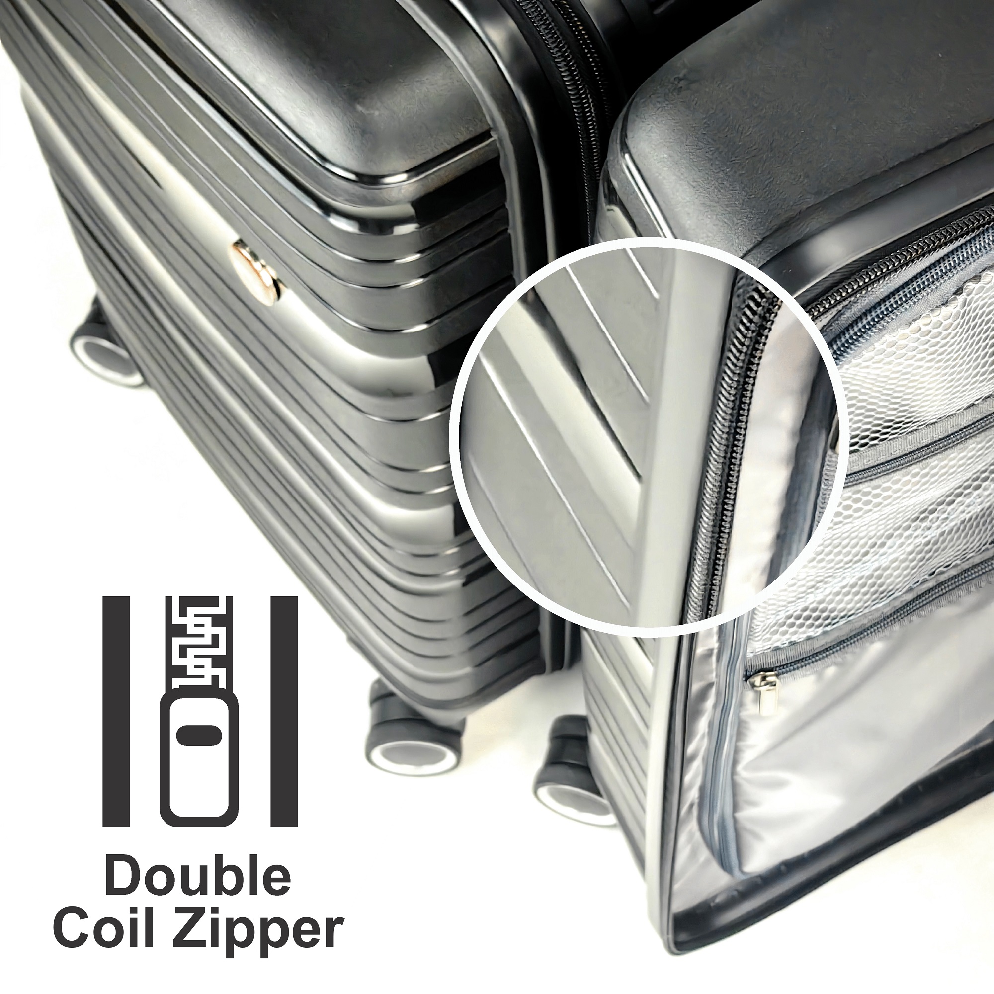 SAMEL 3 IN 1 SET FGD 383 JAPANESES CONCEPT EXPANDABLE ANTI THEFT ZIPPER PP LUGGAGE 20" 24" 28"