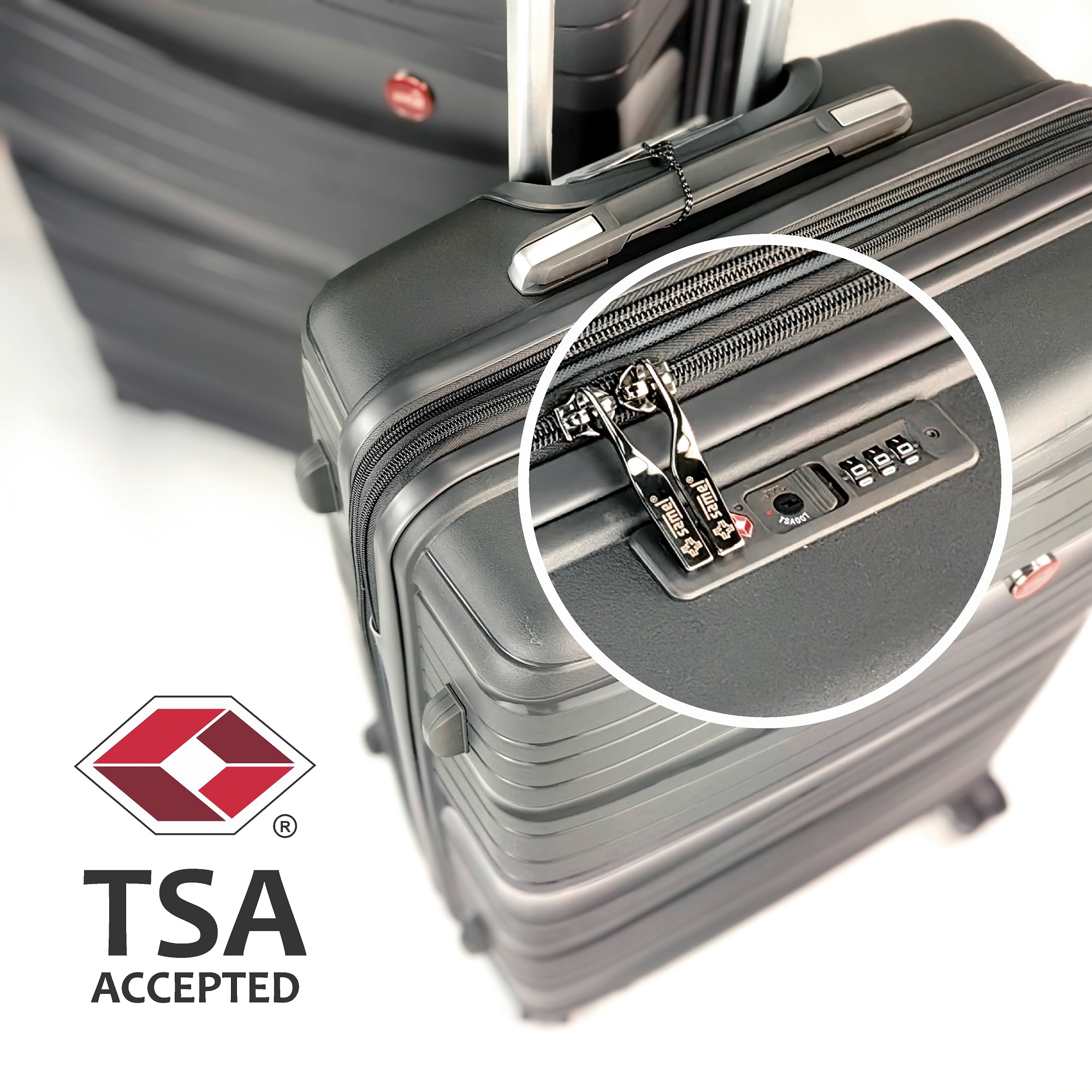 SAMEL 20" FGD 383 JAPANESES CONCEPT EXPANDABLE ANTI THEFT ZIPPER PP LUGGAGE