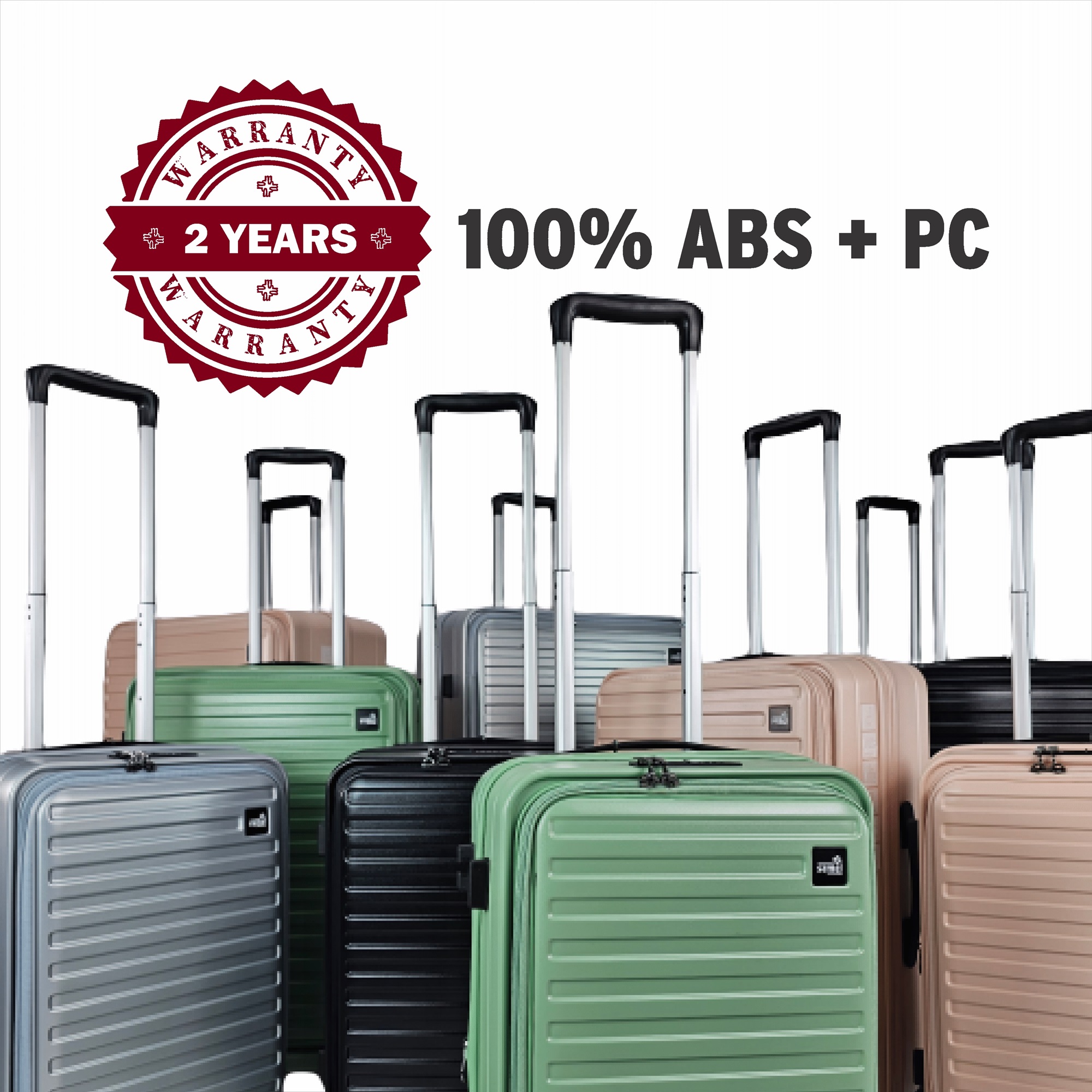 SAMEL 3-in-1 Set FGD 432 Japanese Concept Expandable Anti-Theft Zipper Front Open Luggage (20" + 24" + 28")