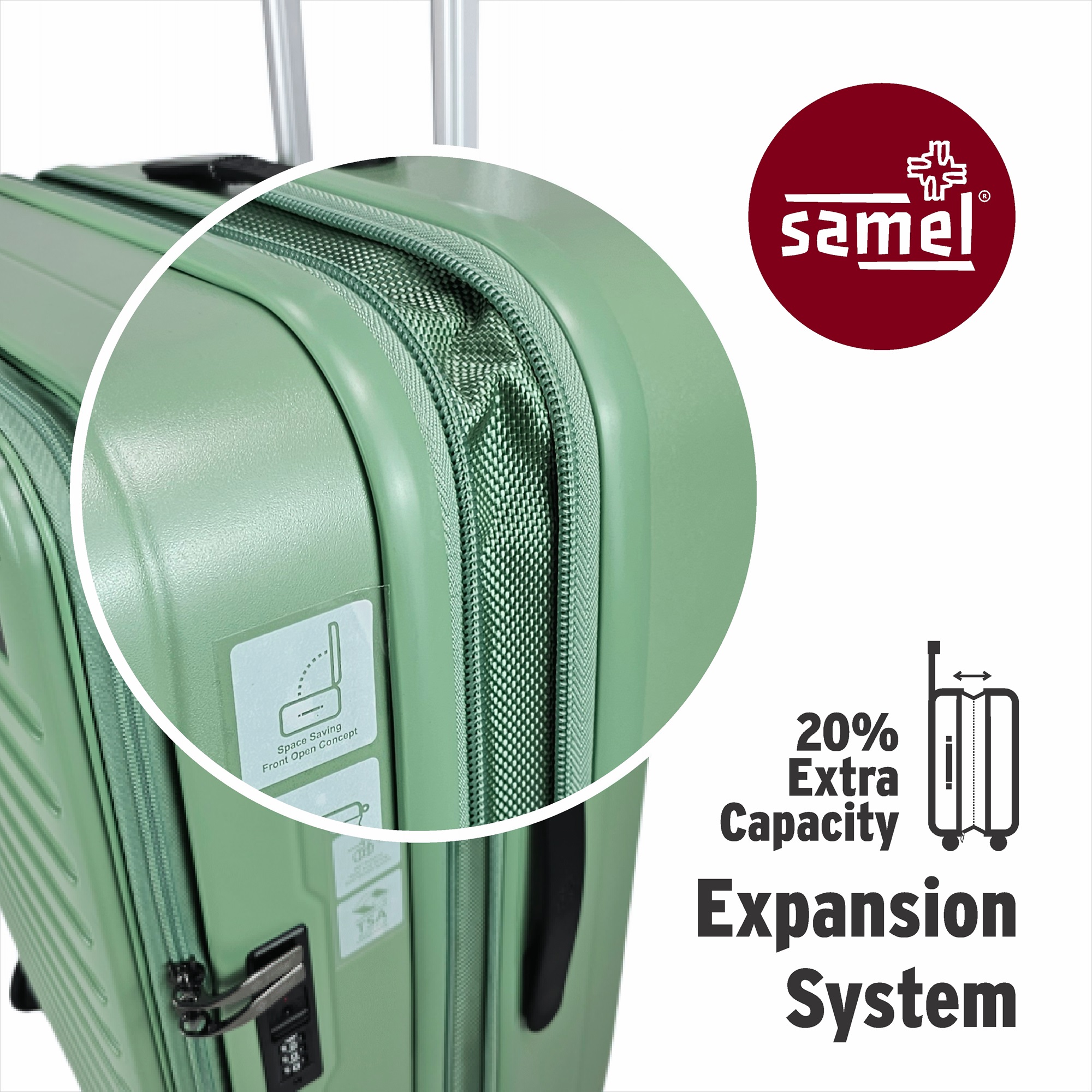 Samel 20" FGD 432 Japanese Concept Expandable Anti-Theft Zipper Front Open Luggage