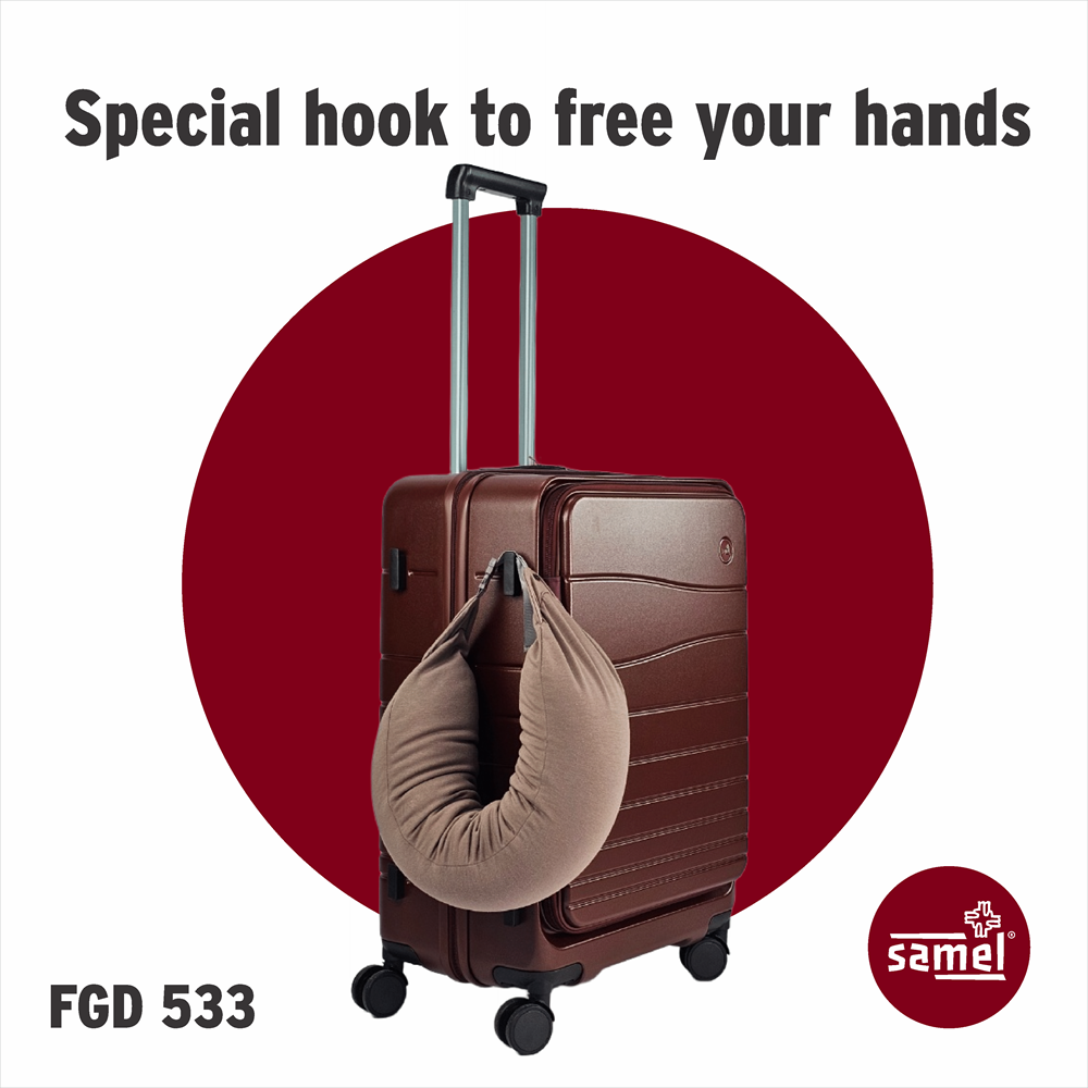 SAMEL  2-IN-1 SET FGD 533 JAPANESES CONCEPT SHINPURUSA PREMIUM EXPANDABLE FRONT OPEN 100% PC LUGGAGE (20+28)