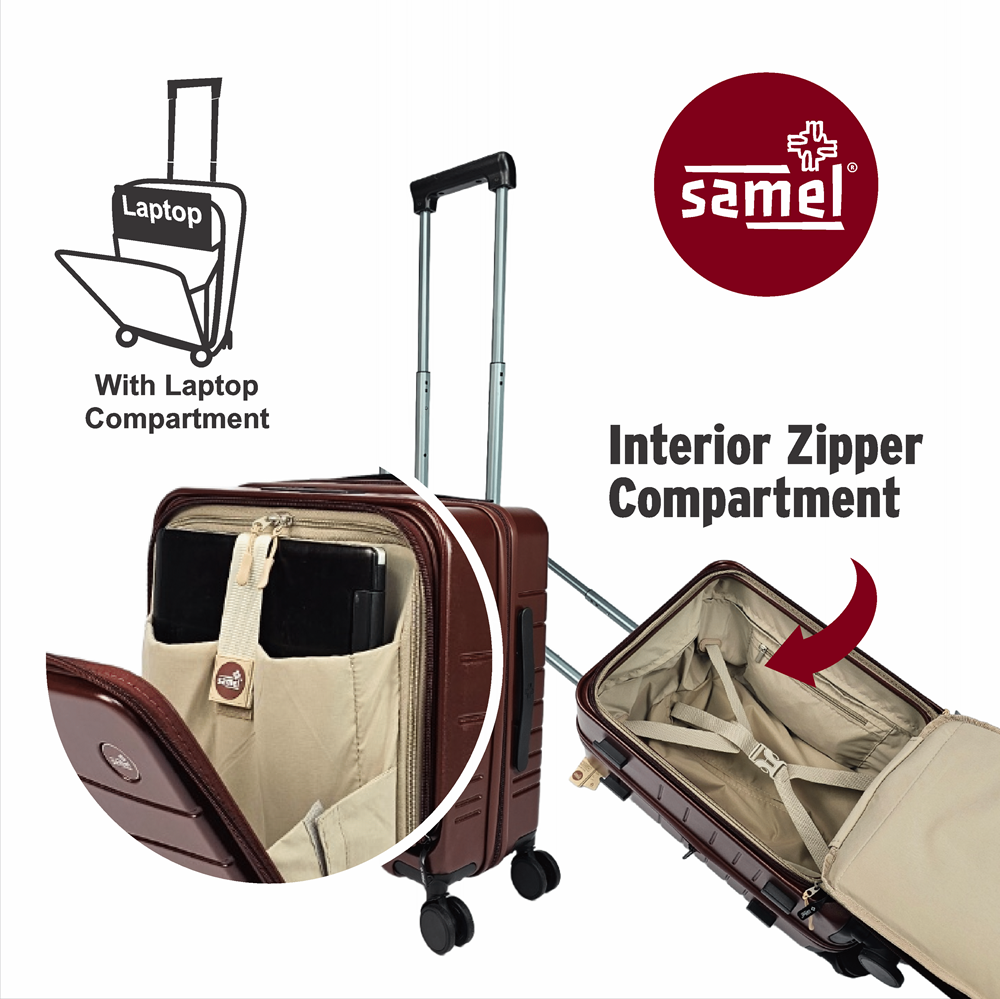 SAMEL 20" FGD 533 JAPANESES CONCEPT SHINPURUSA PREMIUM EXPANDABLE FRONT OPEN 100% PC LUGGAGE