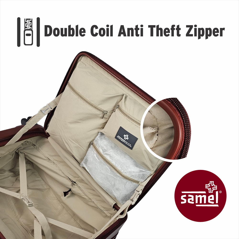 SAMEL 20" FGD 533 JAPANESES CONCEPT SHINPURUSA PREMIUM EXPANDABLE FRONT OPEN 100% PC LUGGAGE