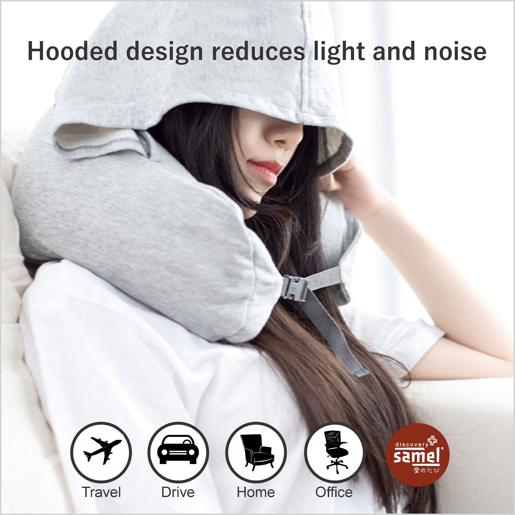 Samel FGD 292 U Shaped Neck Pillow with Hood