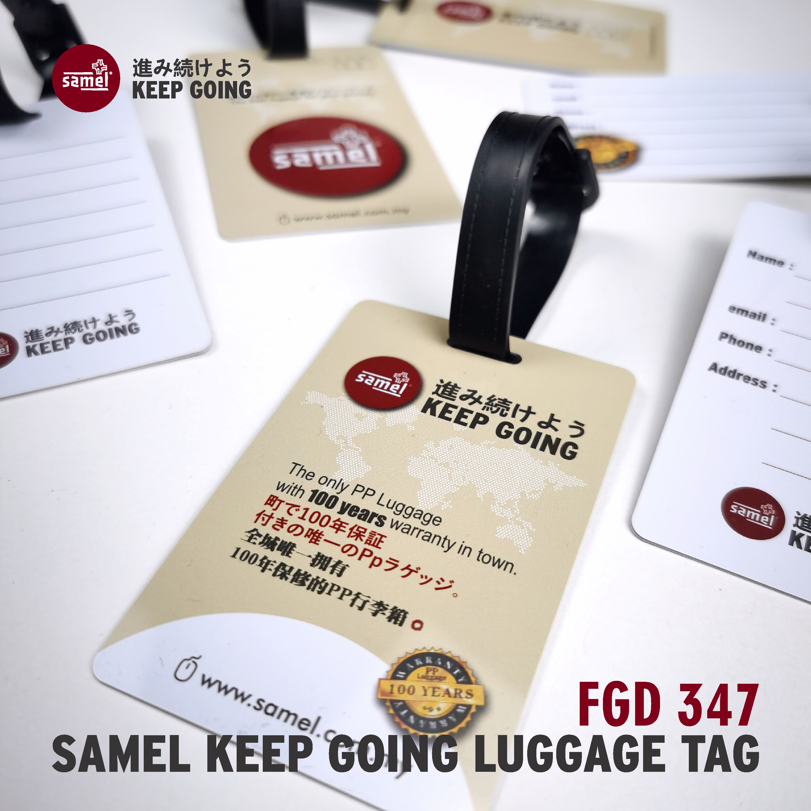Samel Keep Going Luggage Tag FGD 347