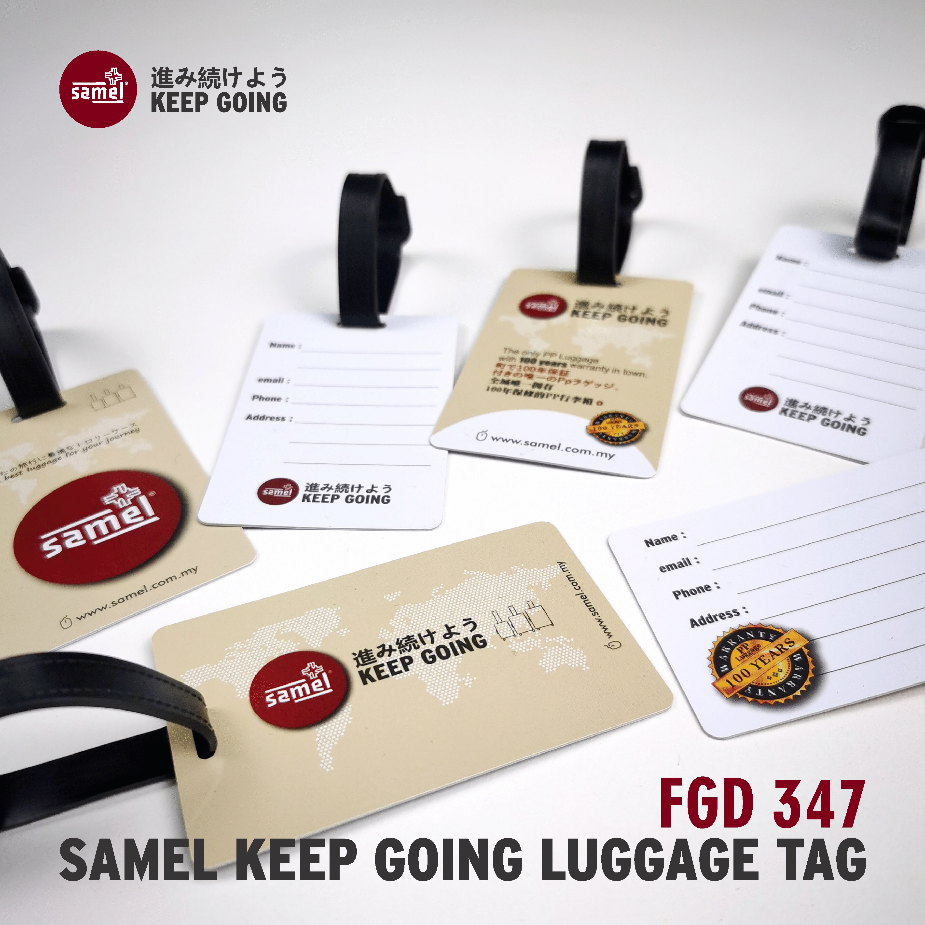 Samel Keep Going Luggage Tag FGD 347