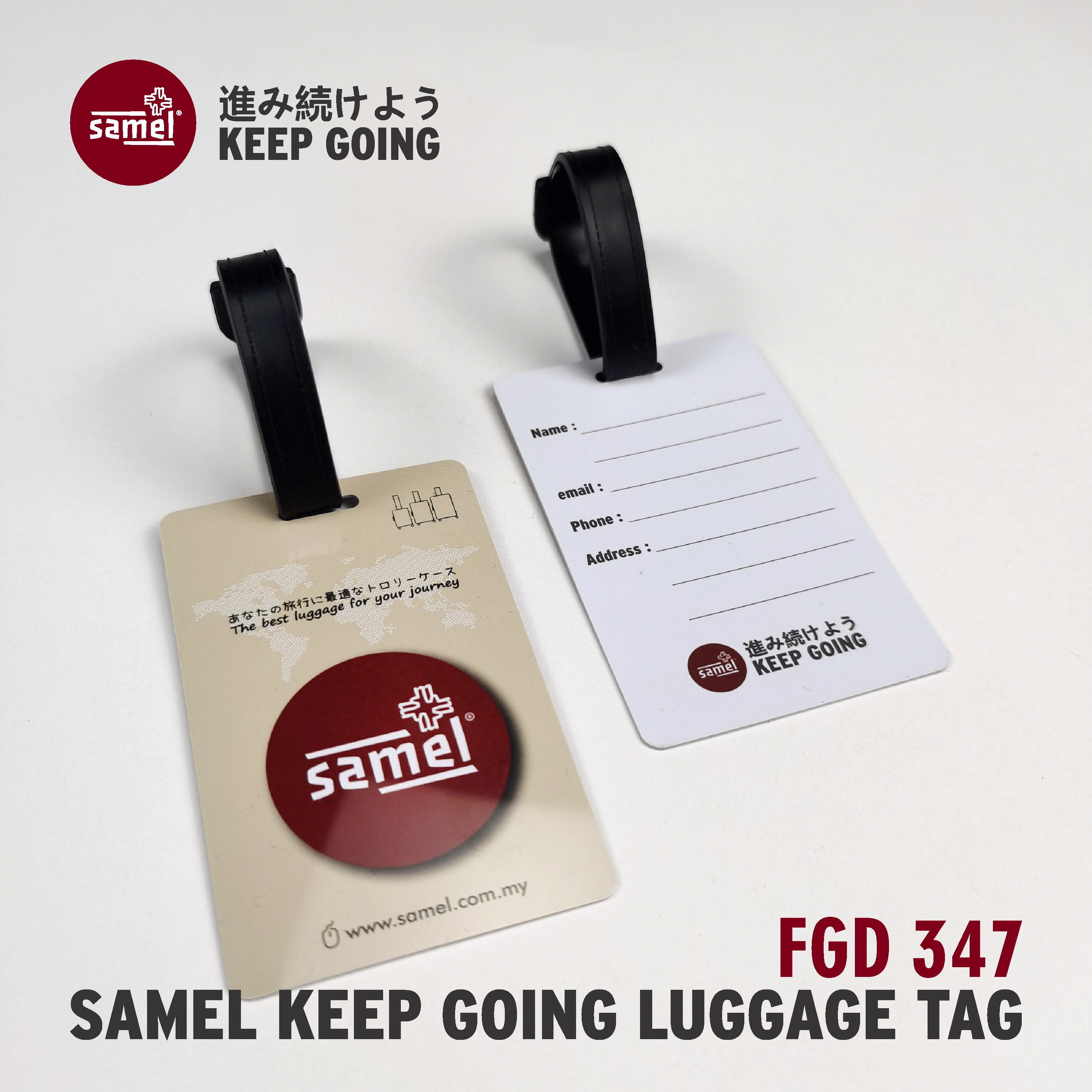 Samel Keep Going Luggage Tag FGD 347