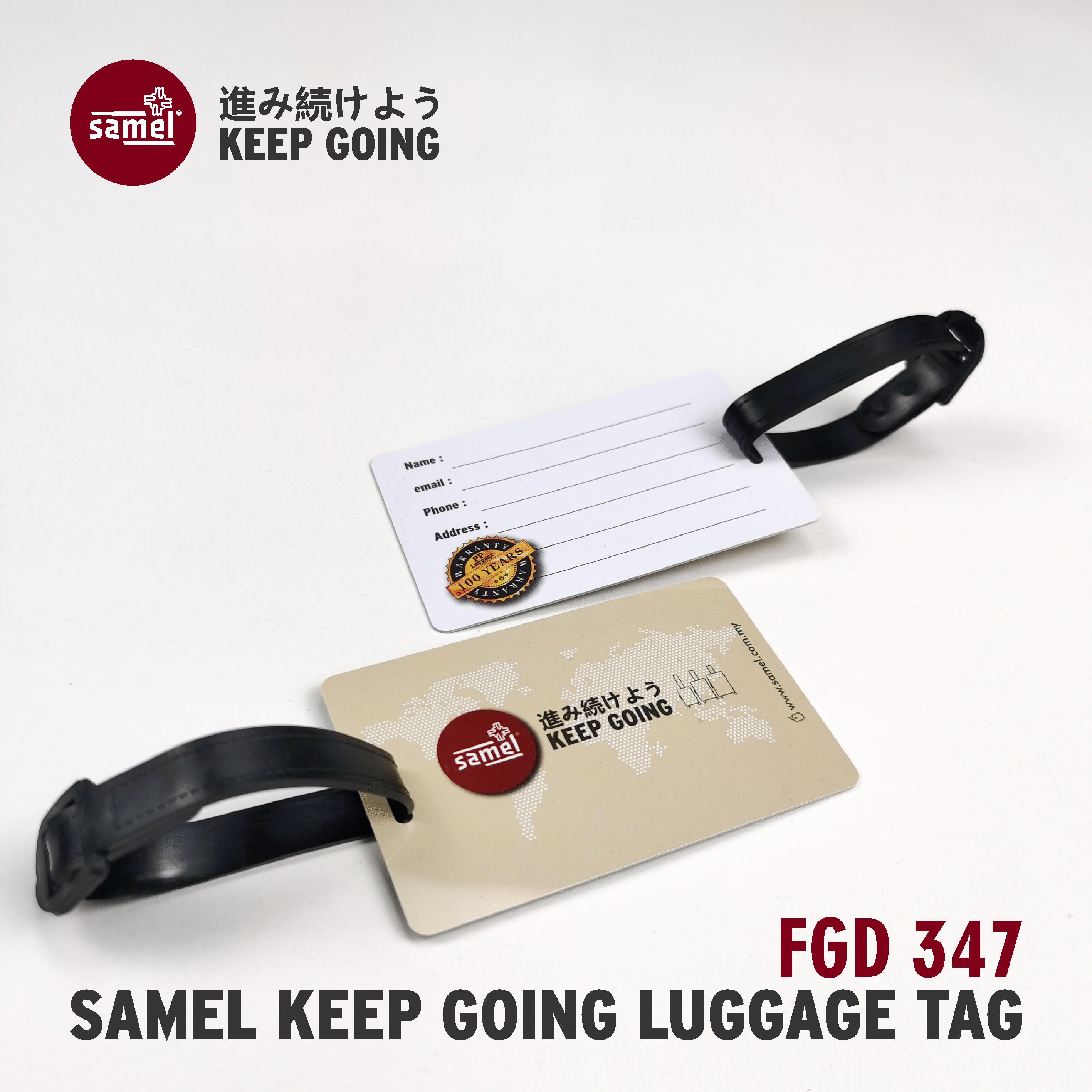 Samel Keep Going Luggage Tag FGD 347