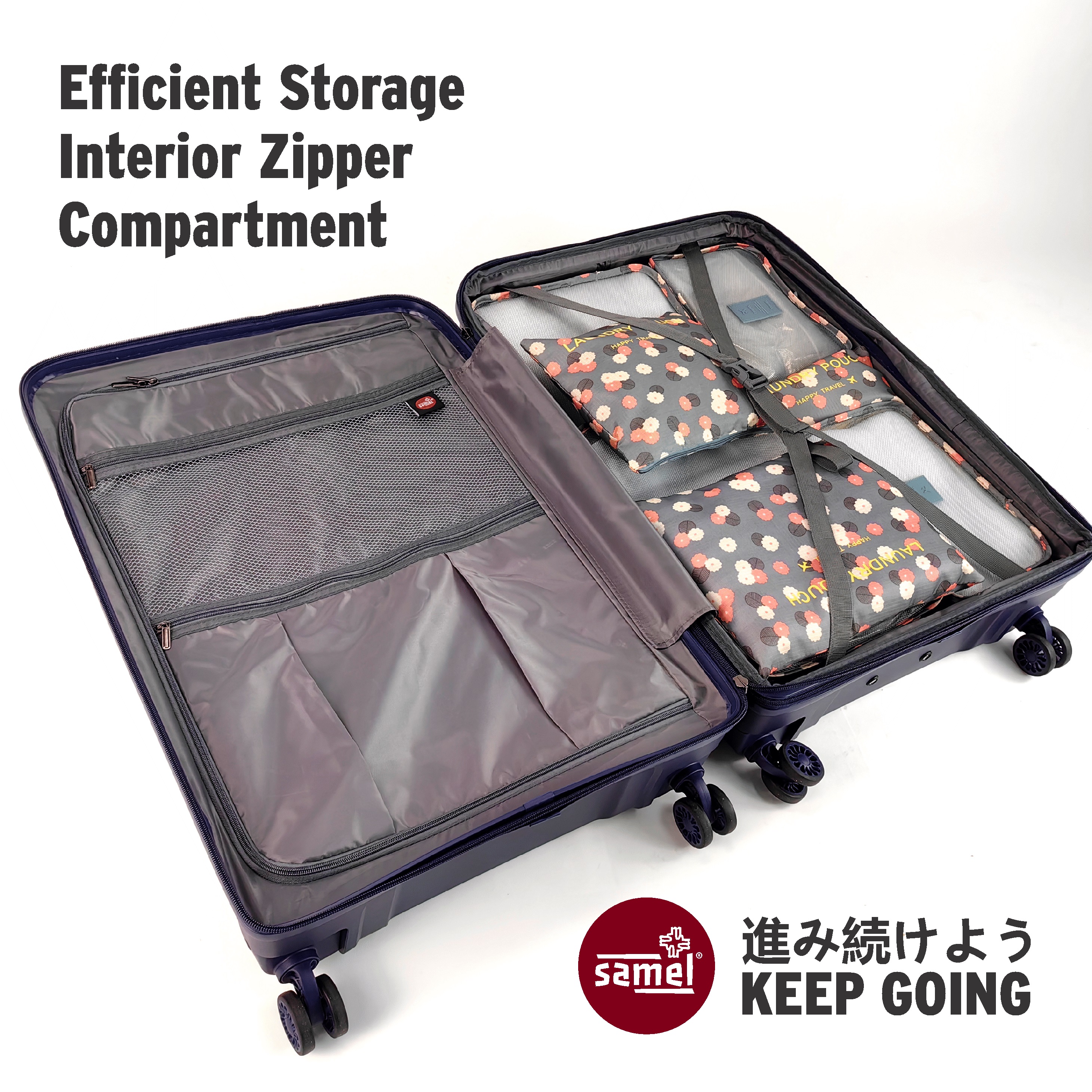 SAMEL 20" FGD 363 JAPANESES CONCEPT EXPANDABLE ANTI THEFT ZIPPER PP LUGGAGE