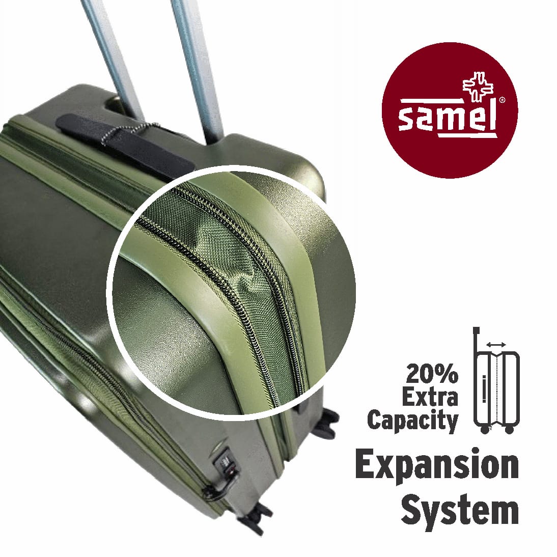 SAMEL 24" FGD 433 JAPANESES CONCEPT NOBU PREMIUM EXPANDABLE FRONT OPEN 100% PC LUGGAGE