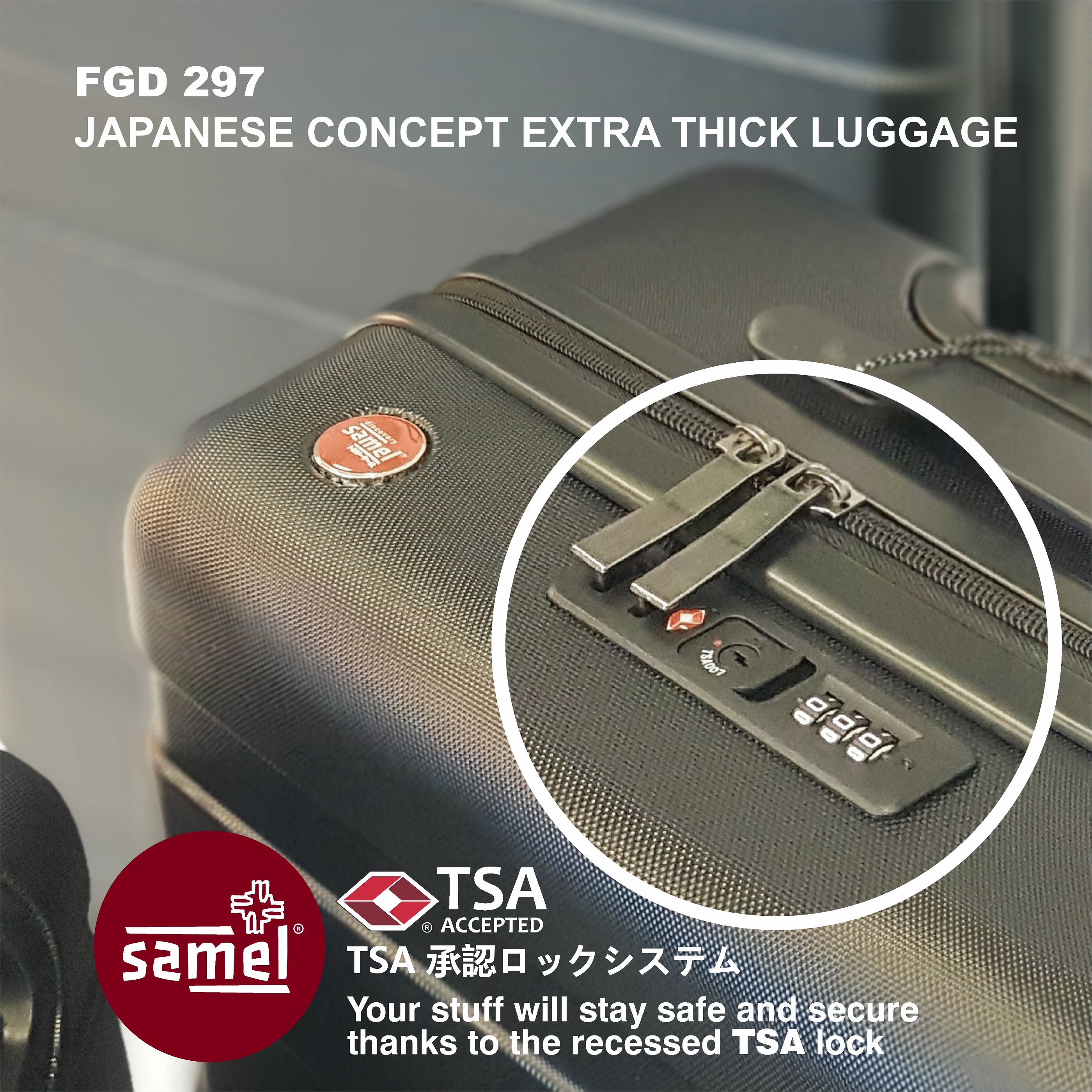 SAMEL 20" FGD 297 JAPANESE CONCEPT EXTRA THICK LUGGAGE