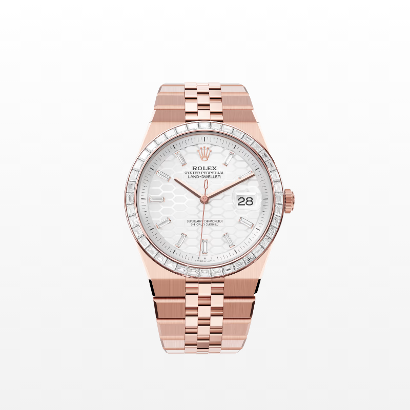 ロレックス ランドドゥエラー 40  オイスター、40 mm、エバーローズゴールド、ダイヤモンド  リファレンス m127385tbr-0003