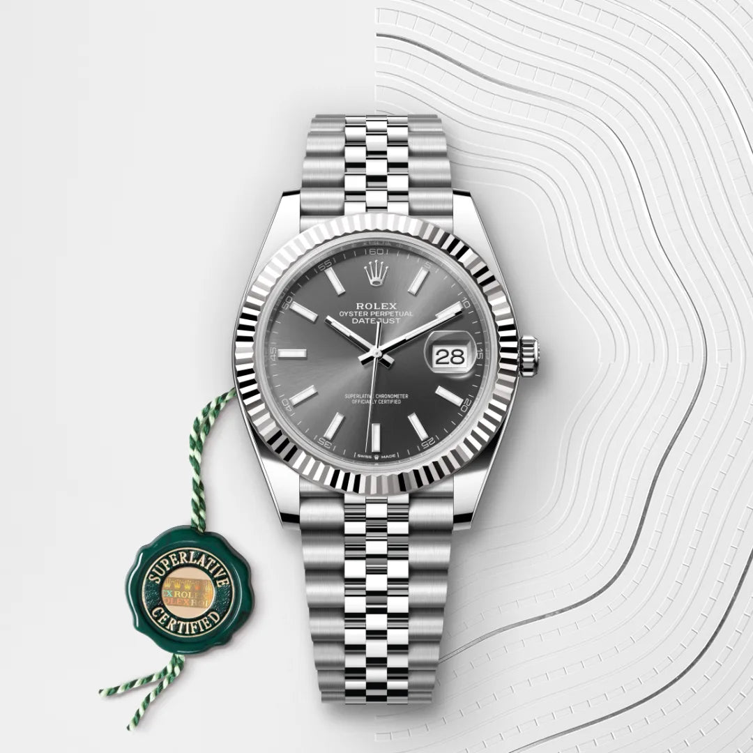 Rolex デイトジャスト 41  オイスター、41 mm、オイスタースチール＆ホワイトゴールド