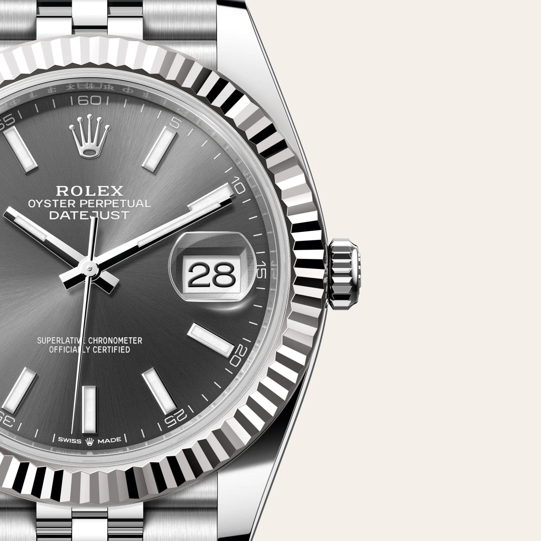 Rolex デイトジャスト 41  オイスター、41 mm、オイスタースチール＆ホワイトゴールド