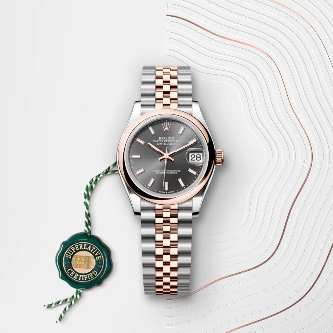 Rolex デイトジャスト オイスター、31 mm、オイスタースチール＆エバーローズゴールド