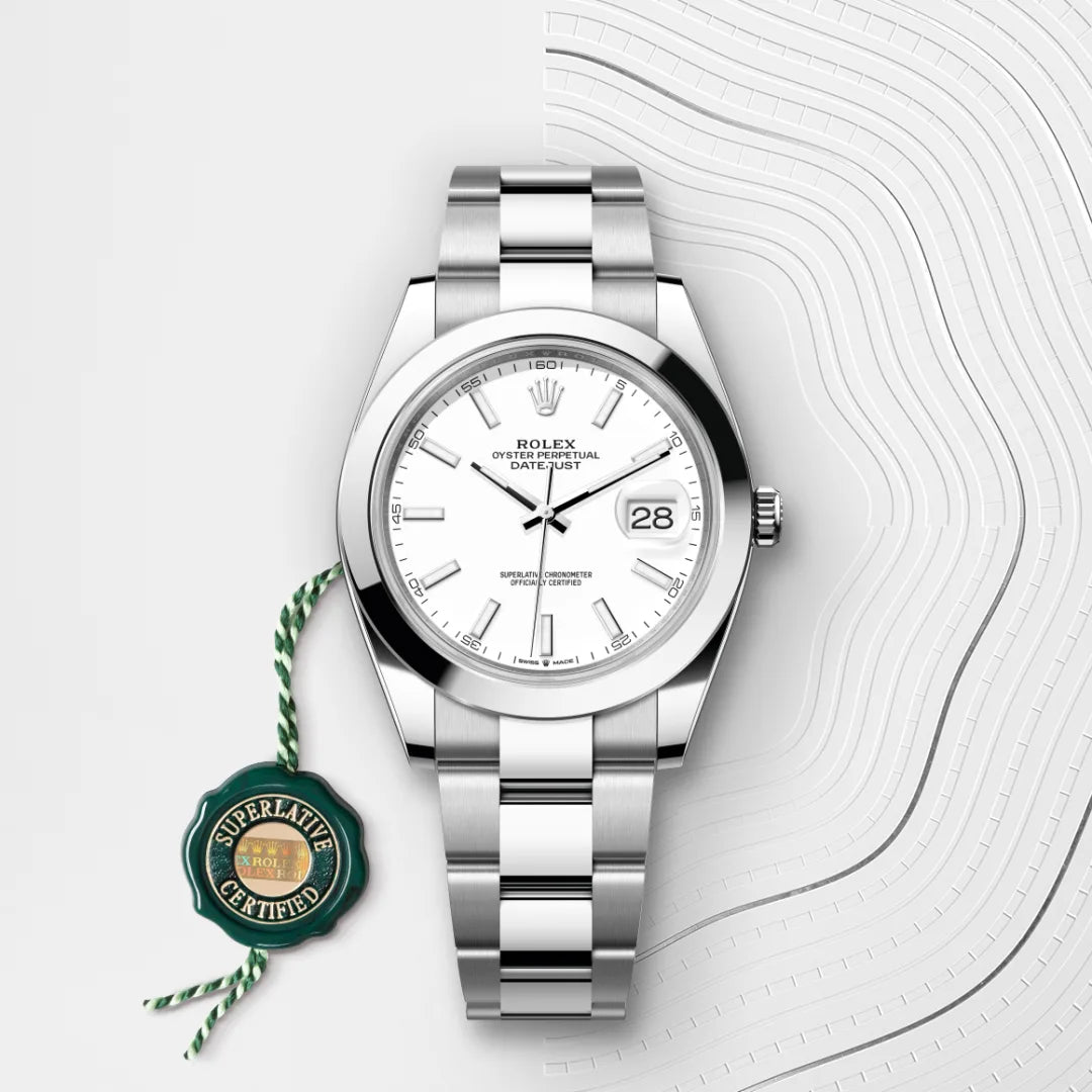 Rolex デイトジャスト オイスター、41 mm、オイスタースチール