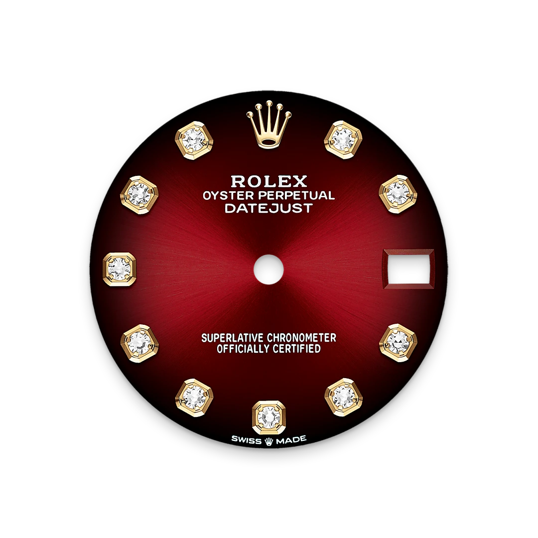 Rolex デイトジャスト 31  オイスター、31 mm、イエローゴールド、ダイヤモンド