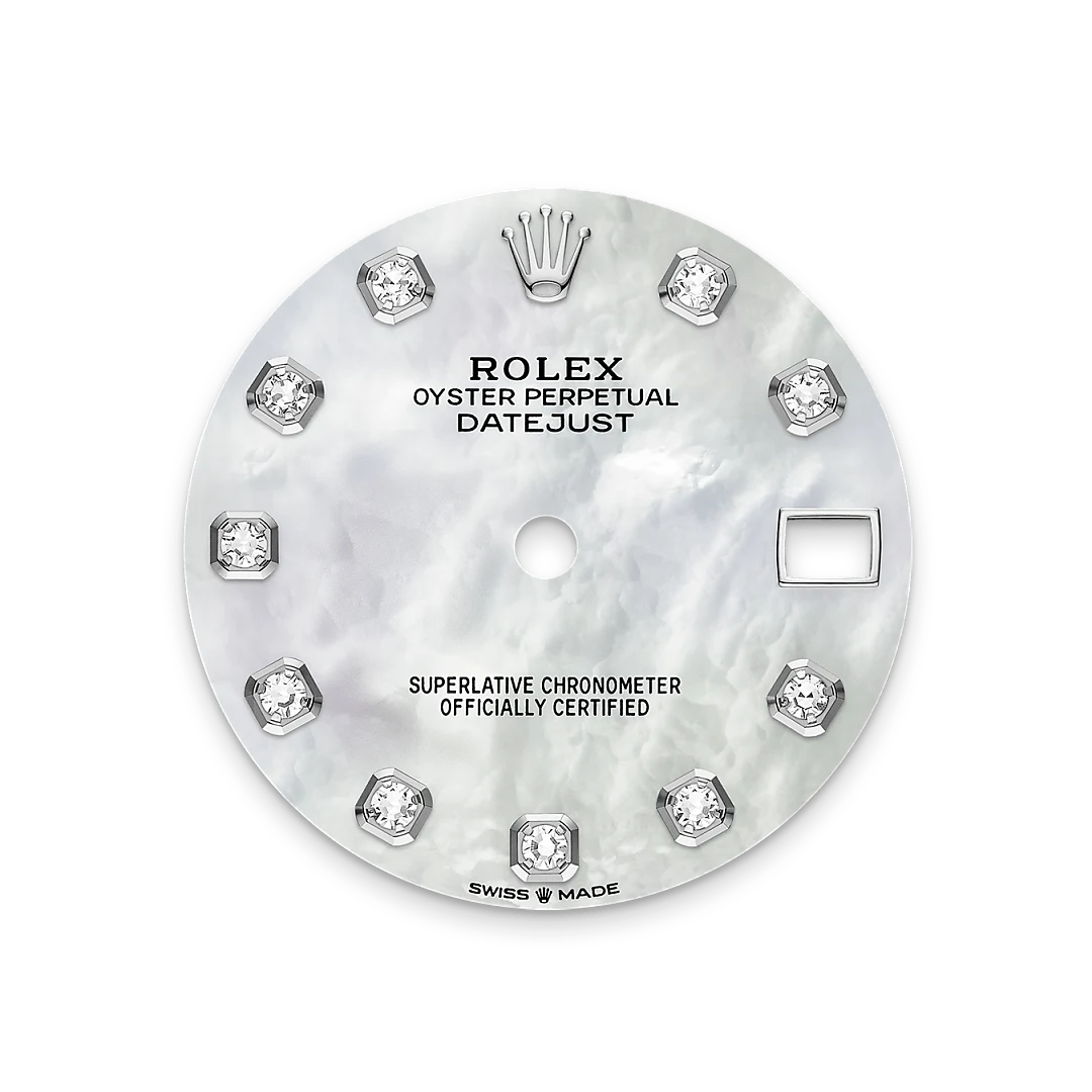 Rolex デイトジャスト 31  オイスター、31 mm、オイスタースチール＆ホワイトゴールド、ダイヤモンド