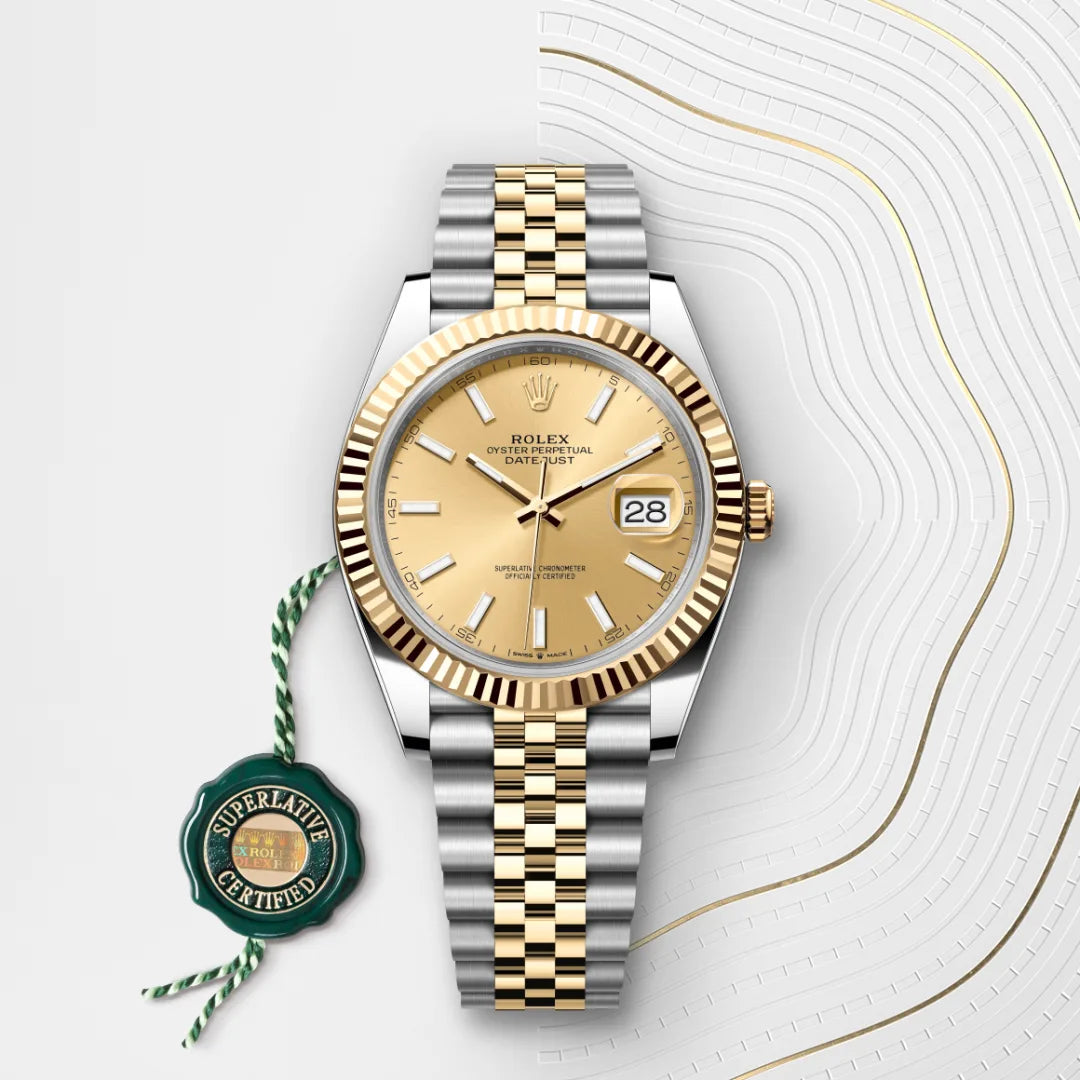 Rolex デイトジャスト 41  オイスター、41 mm、オイスタースチール＆イエローゴールド