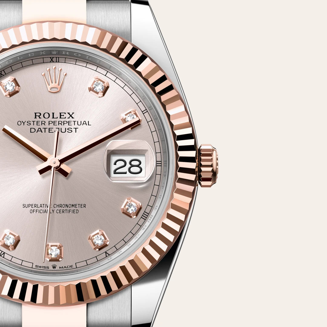 Rolex デイトジャスト 41  オイスター、41 mm、オイスタースチール＆エバーローズゴールド
