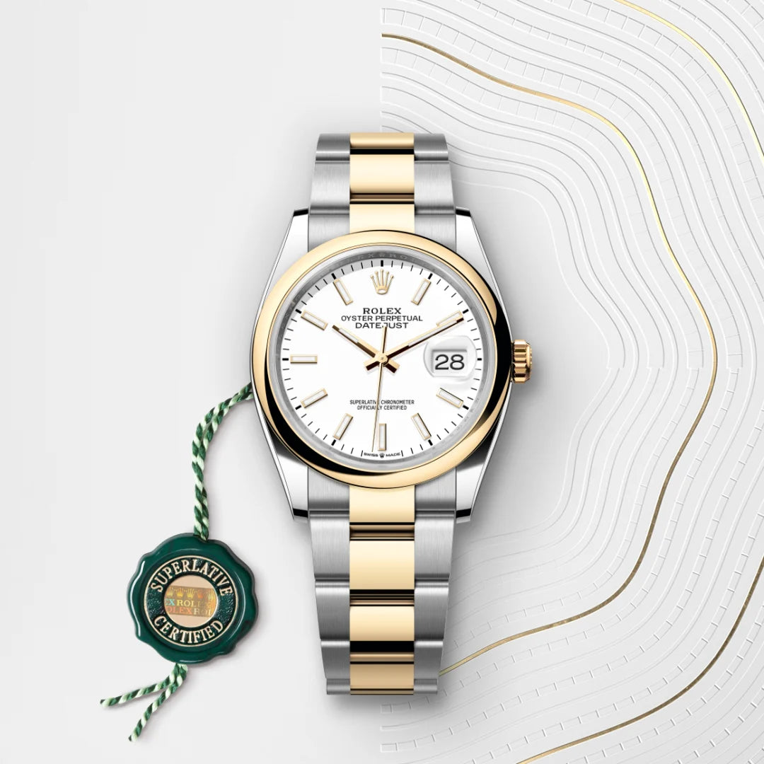 Rolex デイトジャスト 36  オイスター、36 mm、オイスタースチール＆イエローゴールド