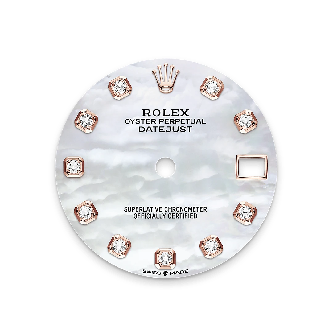 Rolex デイトジャスト 31  オイスター、31 mm、エバーローズゴールド、ダイヤモンド