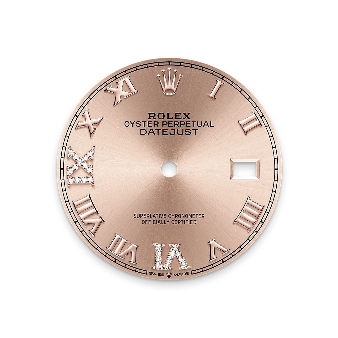 Rolex デイトジャスト 36  オイスター、36 mm、オイスタースチール＆エバーローズゴールド、ダイヤモンド