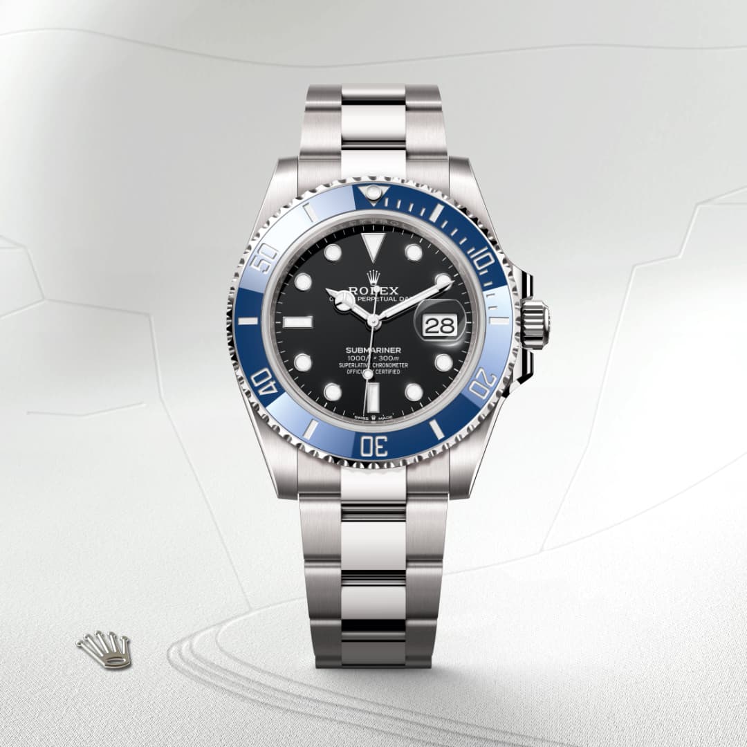 Rolex サブマリーナー デイト  オイスター、41 mm、ホワイトゴールド