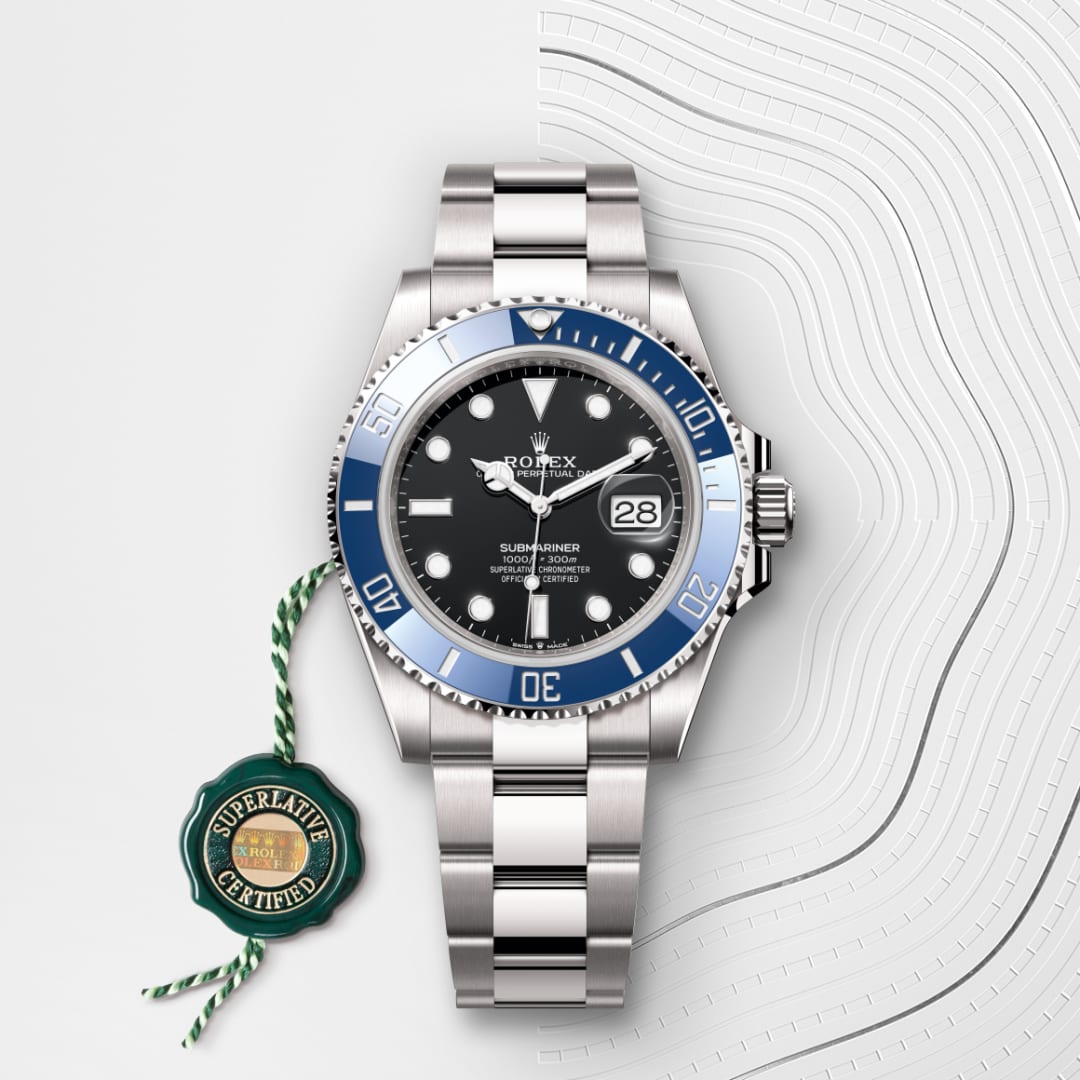 Rolex サブマリーナー デイト  オイスター、41 mm、ホワイトゴールド