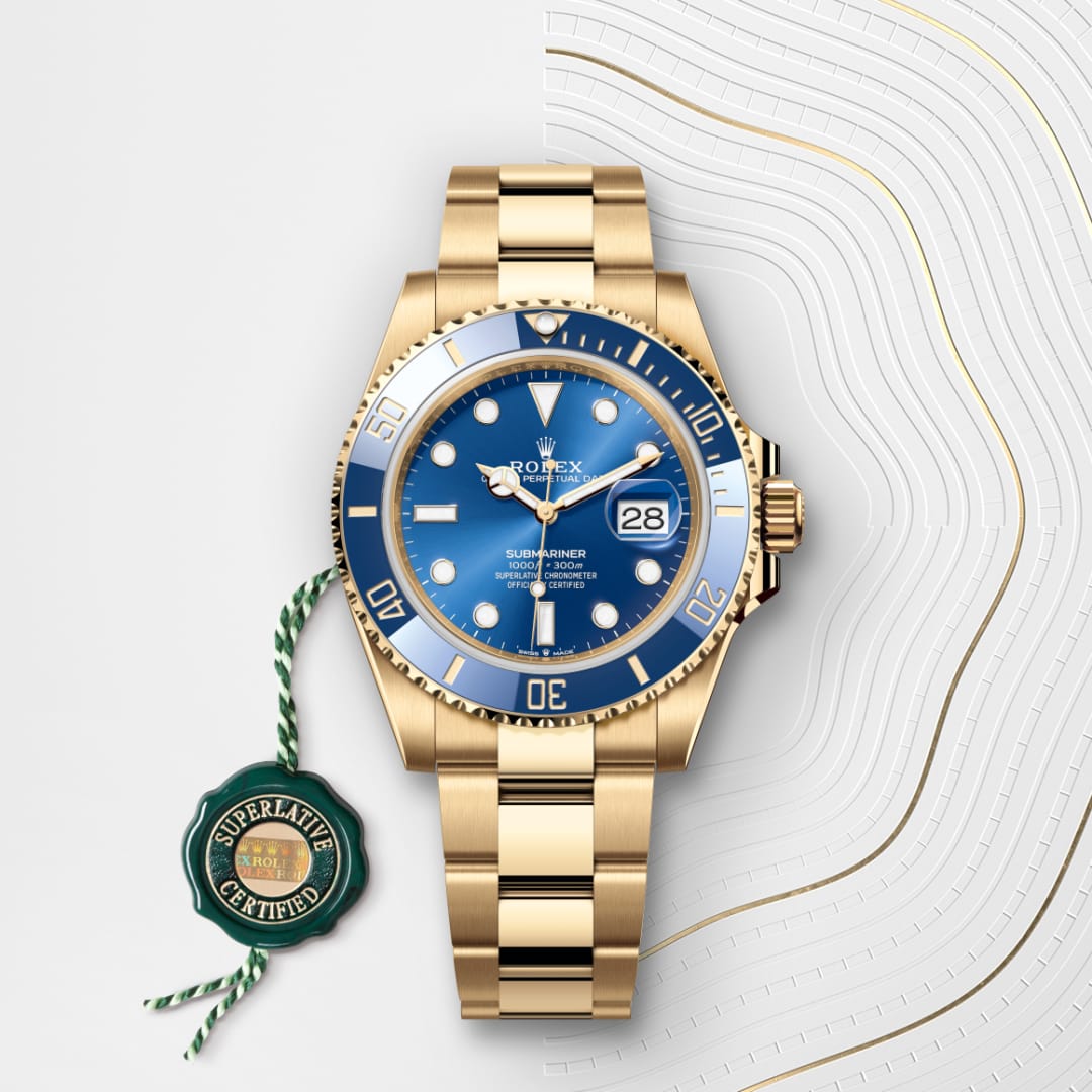 Rolex サブマリーナー デイト  オイスター、41 mm、イエローゴールド