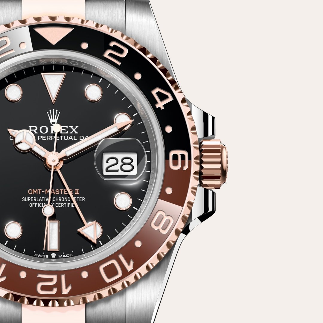Rolex GMTマスター Ⅱ  オイスター、40 mm、オイスタースチール＆エバーローズゴールド