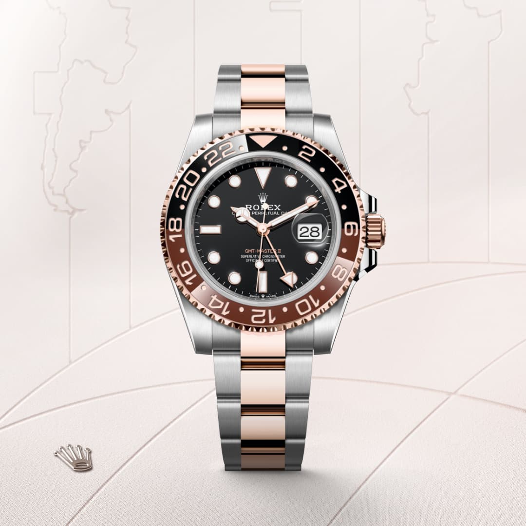 Rolex GMTマスター Ⅱ  オイスター、40 mm、オイスタースチール＆エバーローズゴールド