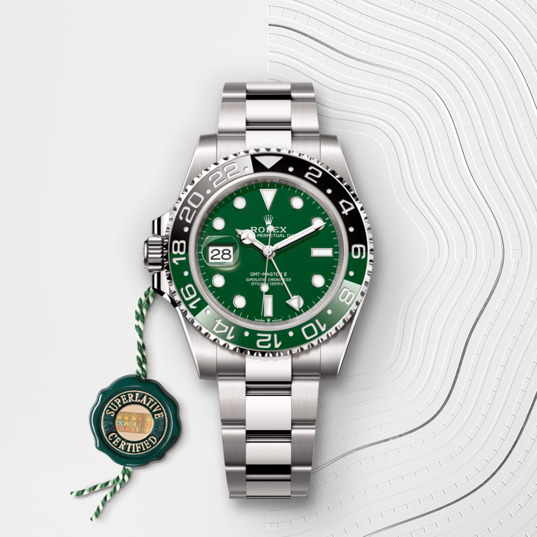 Rolex GMTマスター Ⅱ  オイスター、40 mm、ホワイトゴールド