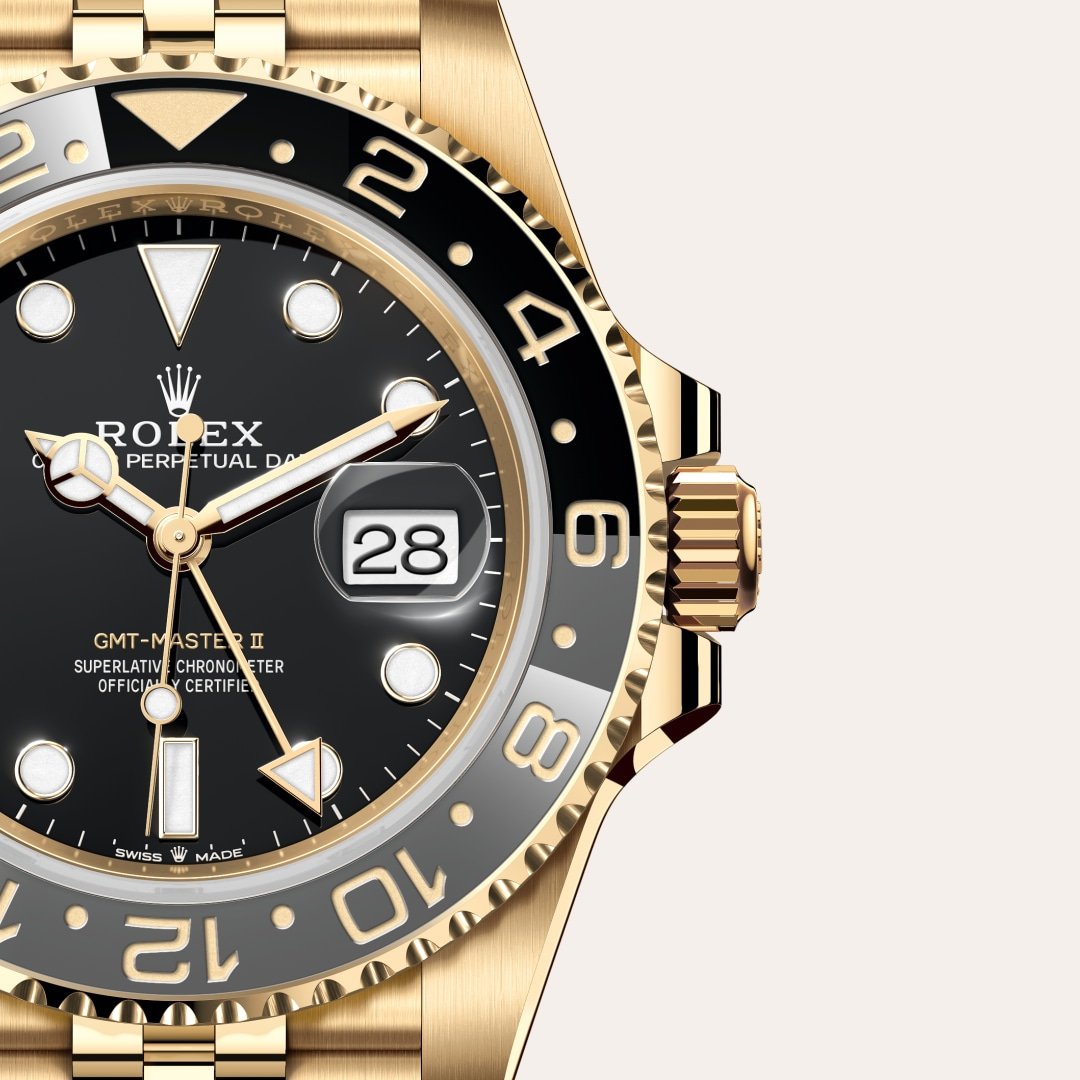 Rolex GMTマスター Ⅱ  オイスター、40 mm、イエローゴールド