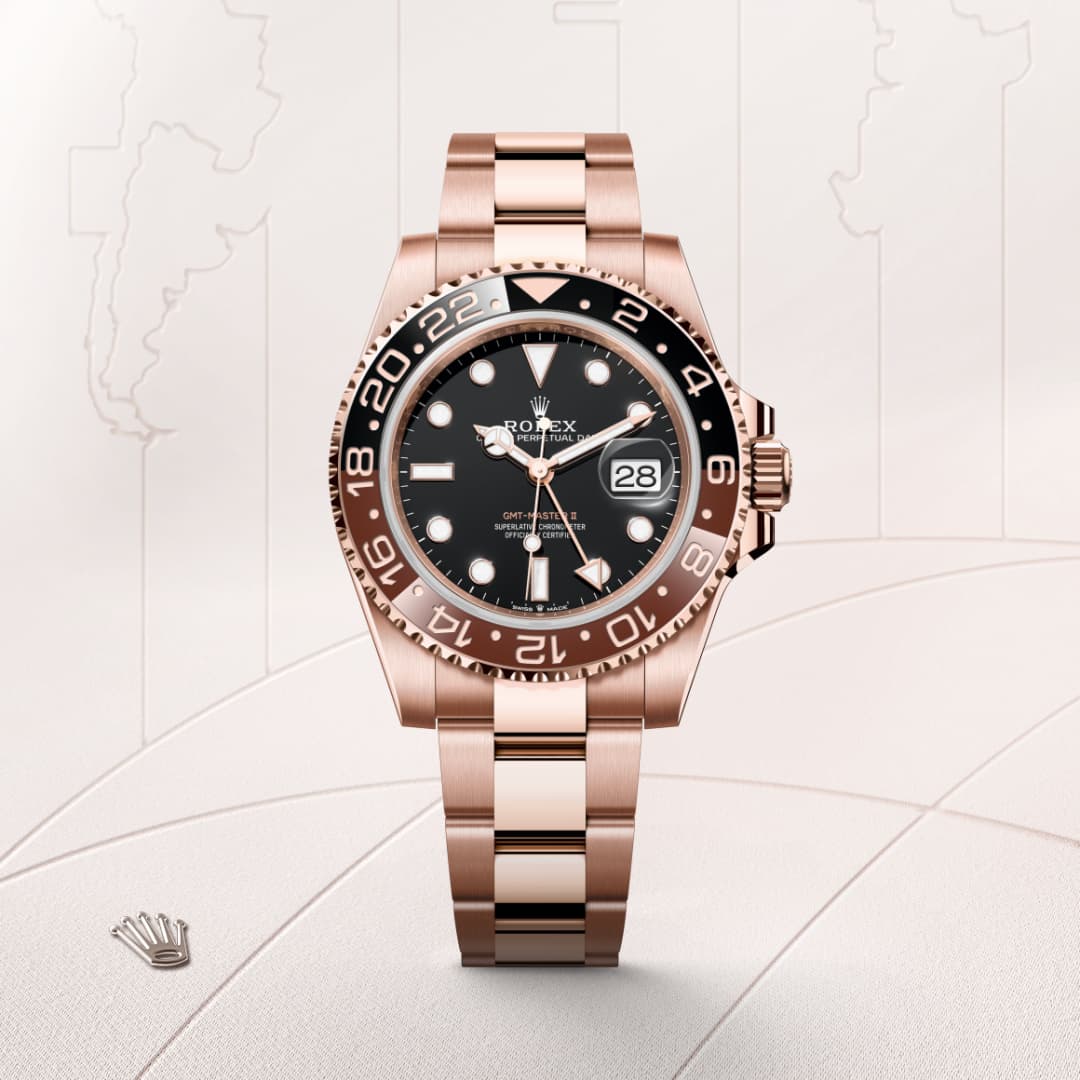 RolexGMTマスター Ⅱ  オイスター、40 mm、エバーローズゴールド
