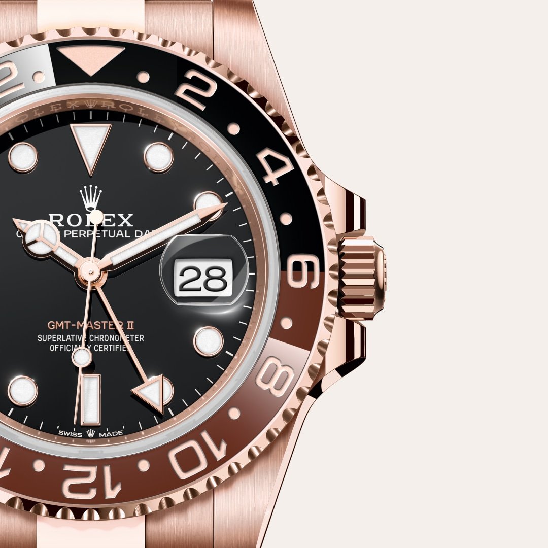 RolexGMTマスター Ⅱ  オイスター、40 mm、エバーローズゴールド