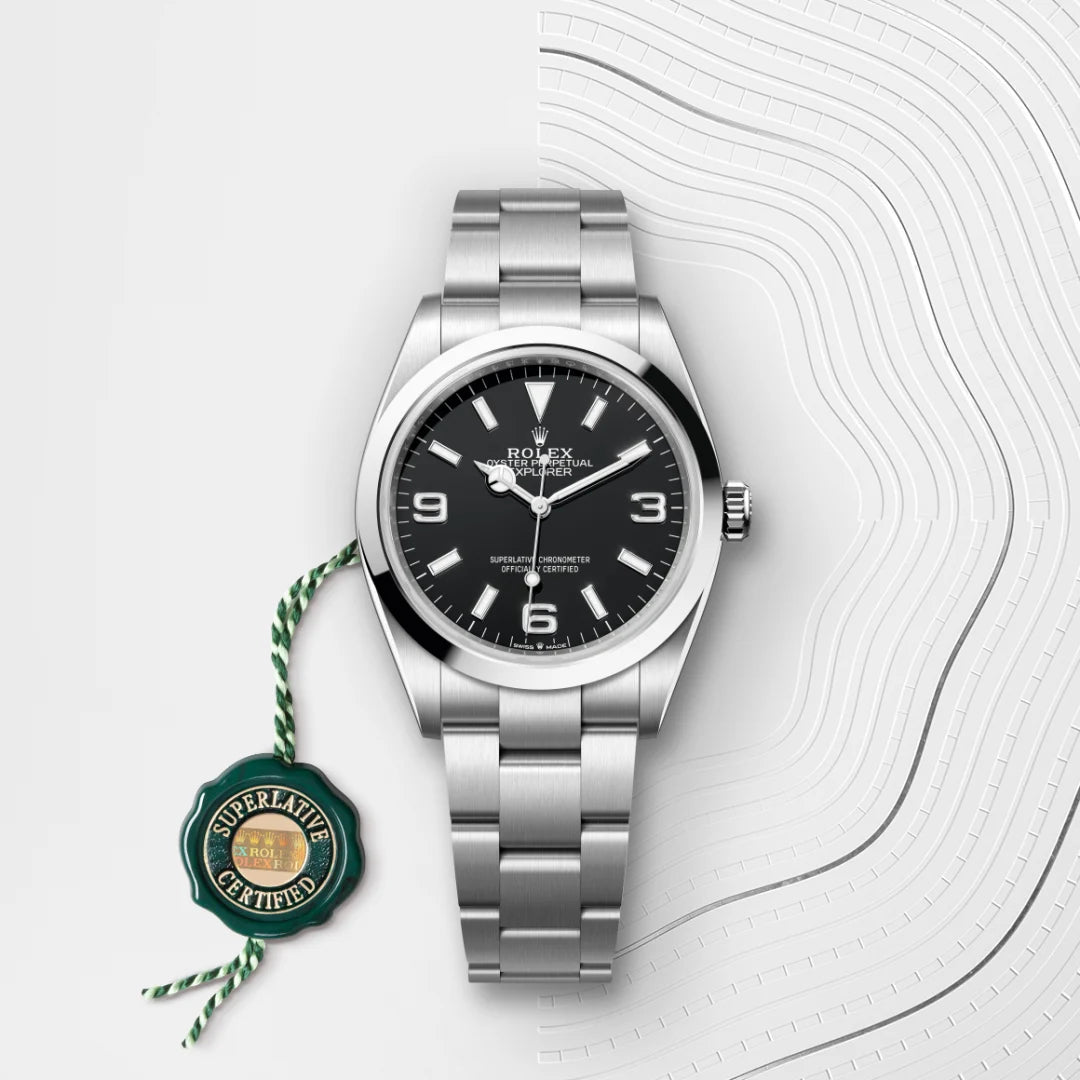 Rolex エクスプローラー 40  オイスター、40 mm、オイスタースチール